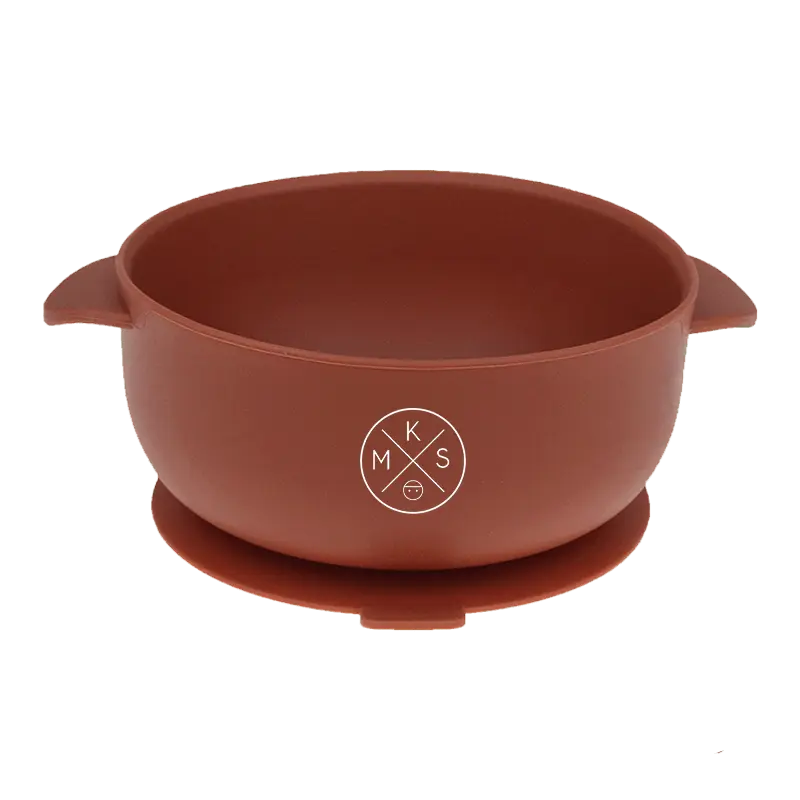 Silicone Bowl with lid - Brick