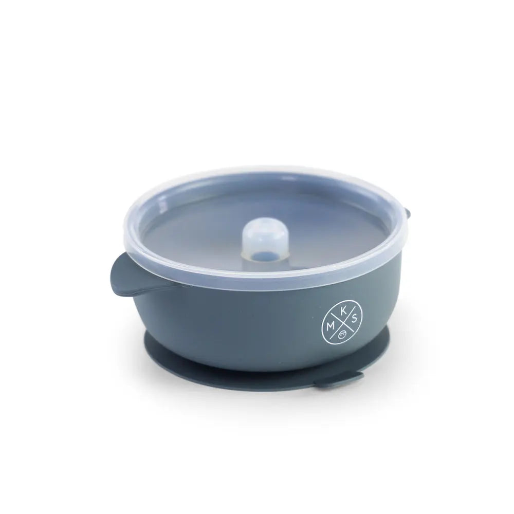 Silicone Bowl with lid - Charcoal