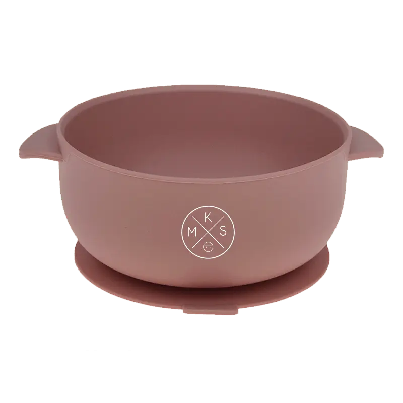 Silicone Bowl with lid - Dusty Pink