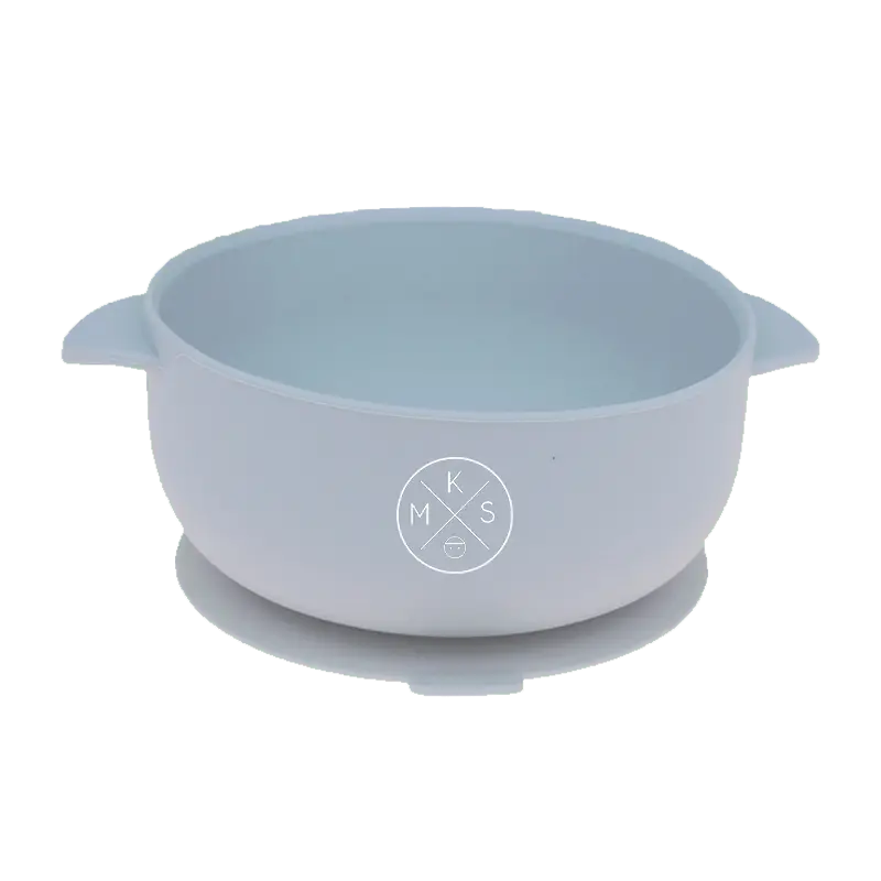 Silicone Bowl with lid - Light grey