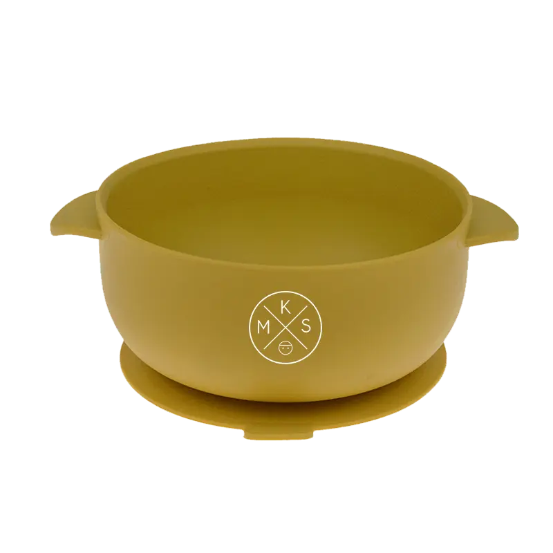 Silicone Bowl with lid - Mustard