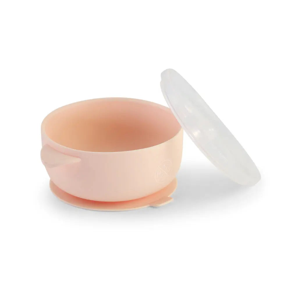 Silicone Bowl with lid - Soft Pink