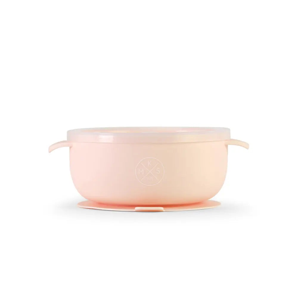 Silicone Bowl with lid - Soft Pink