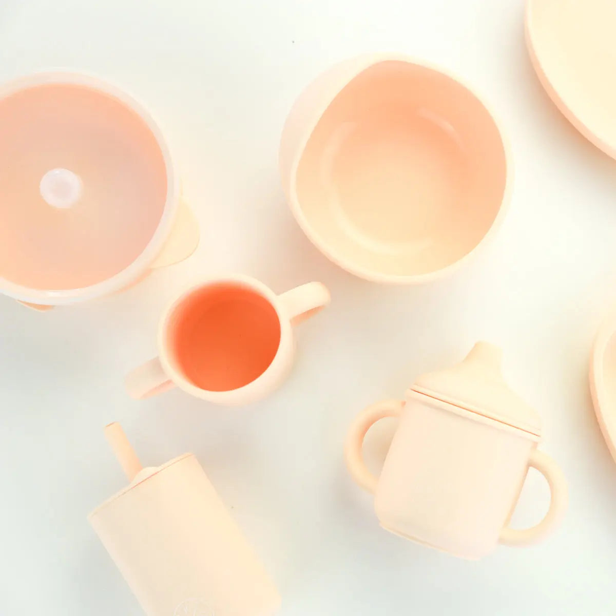 Silicone Bowl with lid - Soft Pink