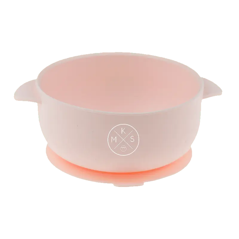 Silicone Bowl with lid - Soft Pink