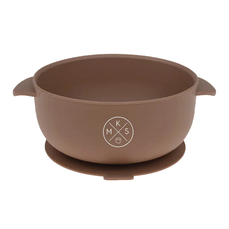 Silicone Bowl with lid - Taupe