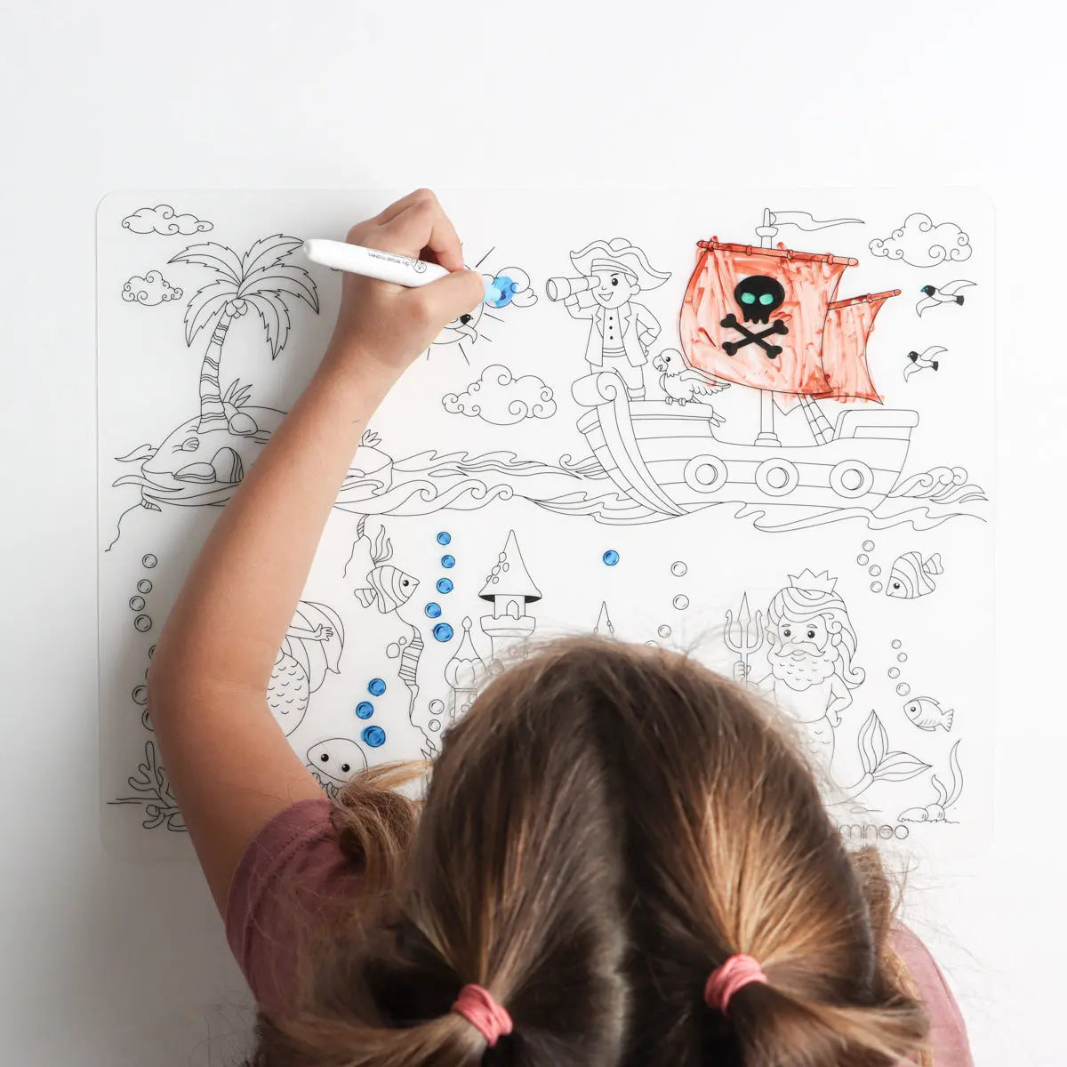 Silicone Reusable Coloring Mat Kids Bundle - Atlantis