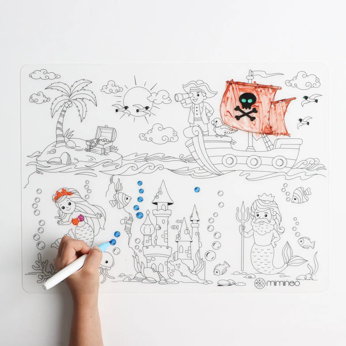 Silicone Reusable Coloring Mat Kids Bundle - Atlantis