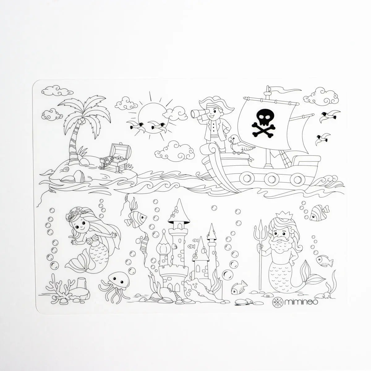 Silicone Reusable Coloring Mat Kids Bundle - Atlantis