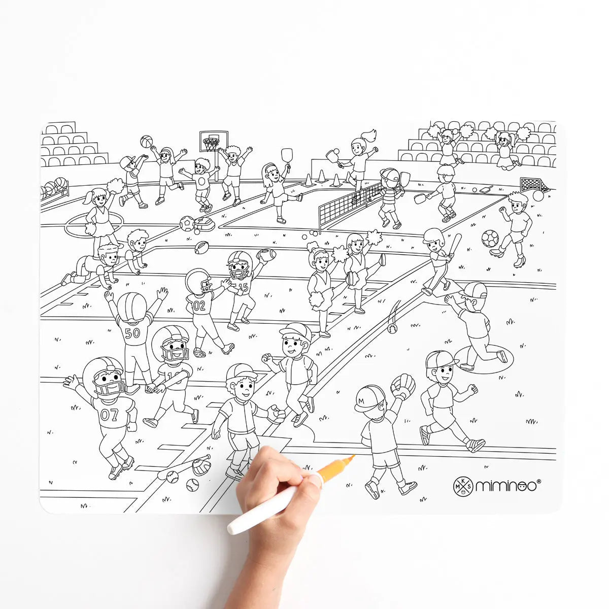 Silicone Reusable Coloring Mat & Markers Set - Go Sports!