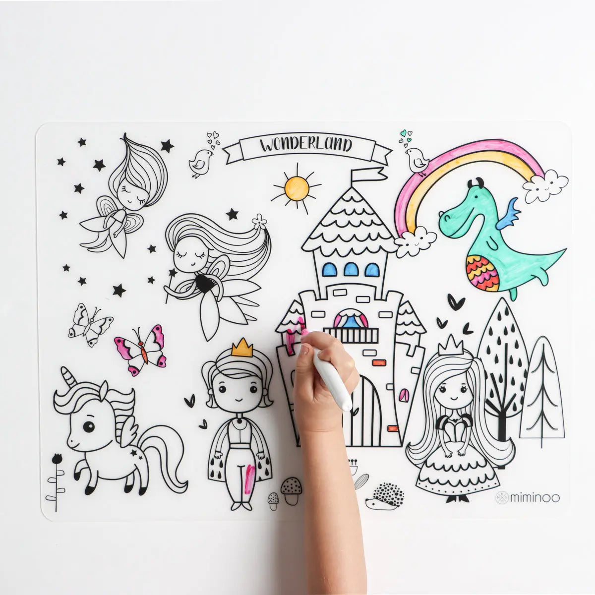 Silicone Reusable Coloring Mat & Markers Set - Wonderland