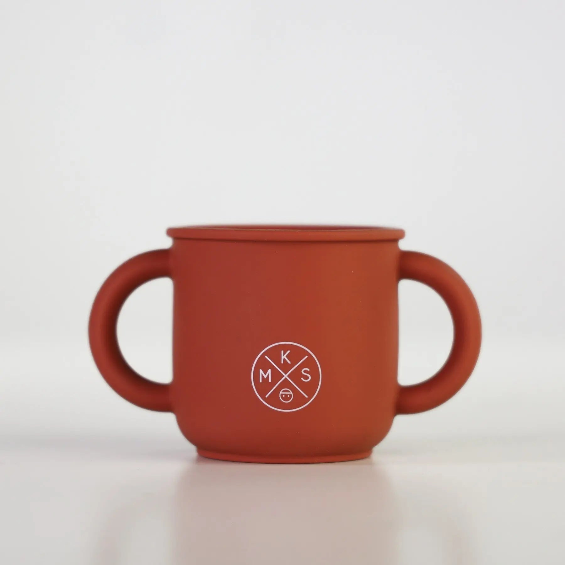 Silicone Sippy Cup with lid and handles Brick