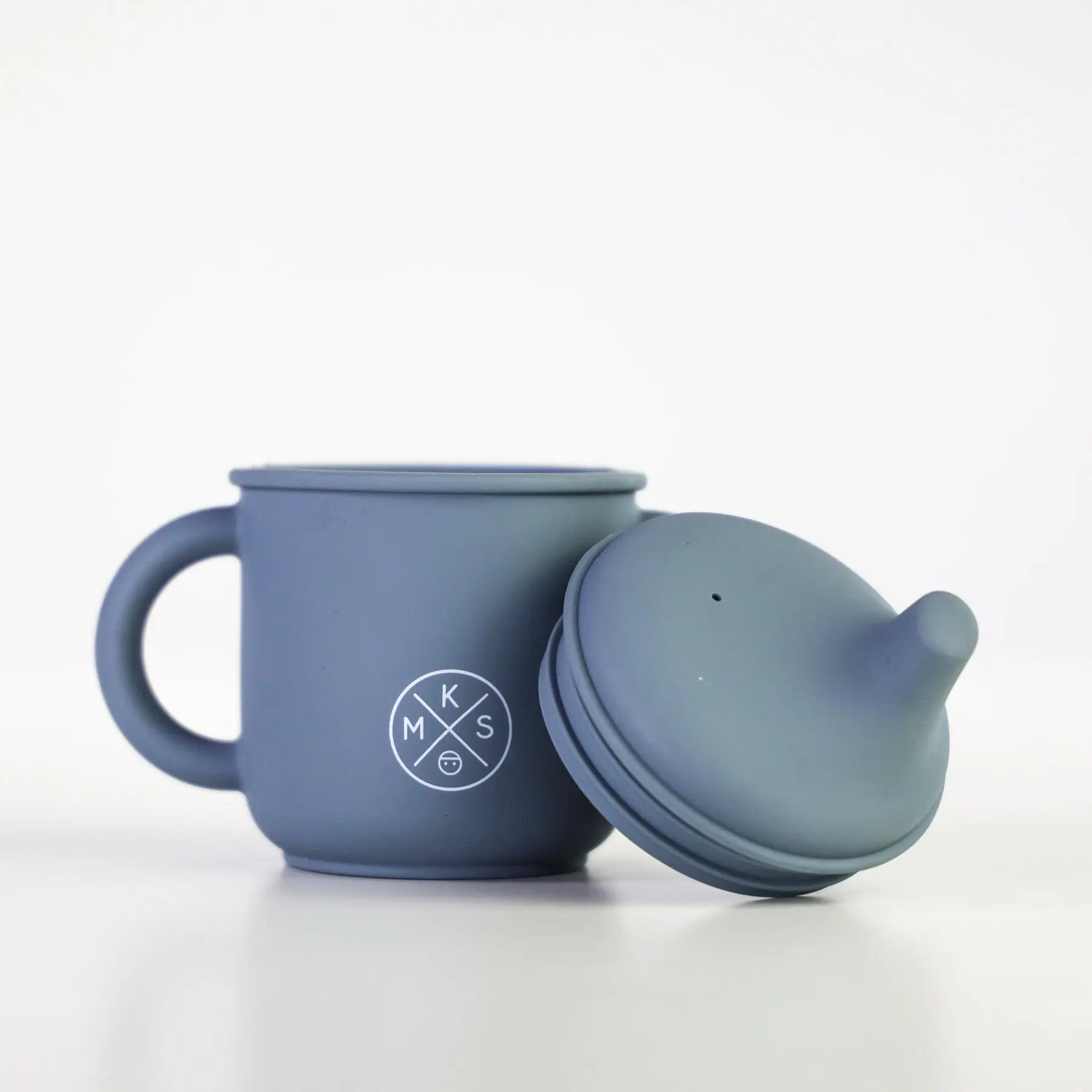 Silicone Sippy Cup with lid and handles Charcoal