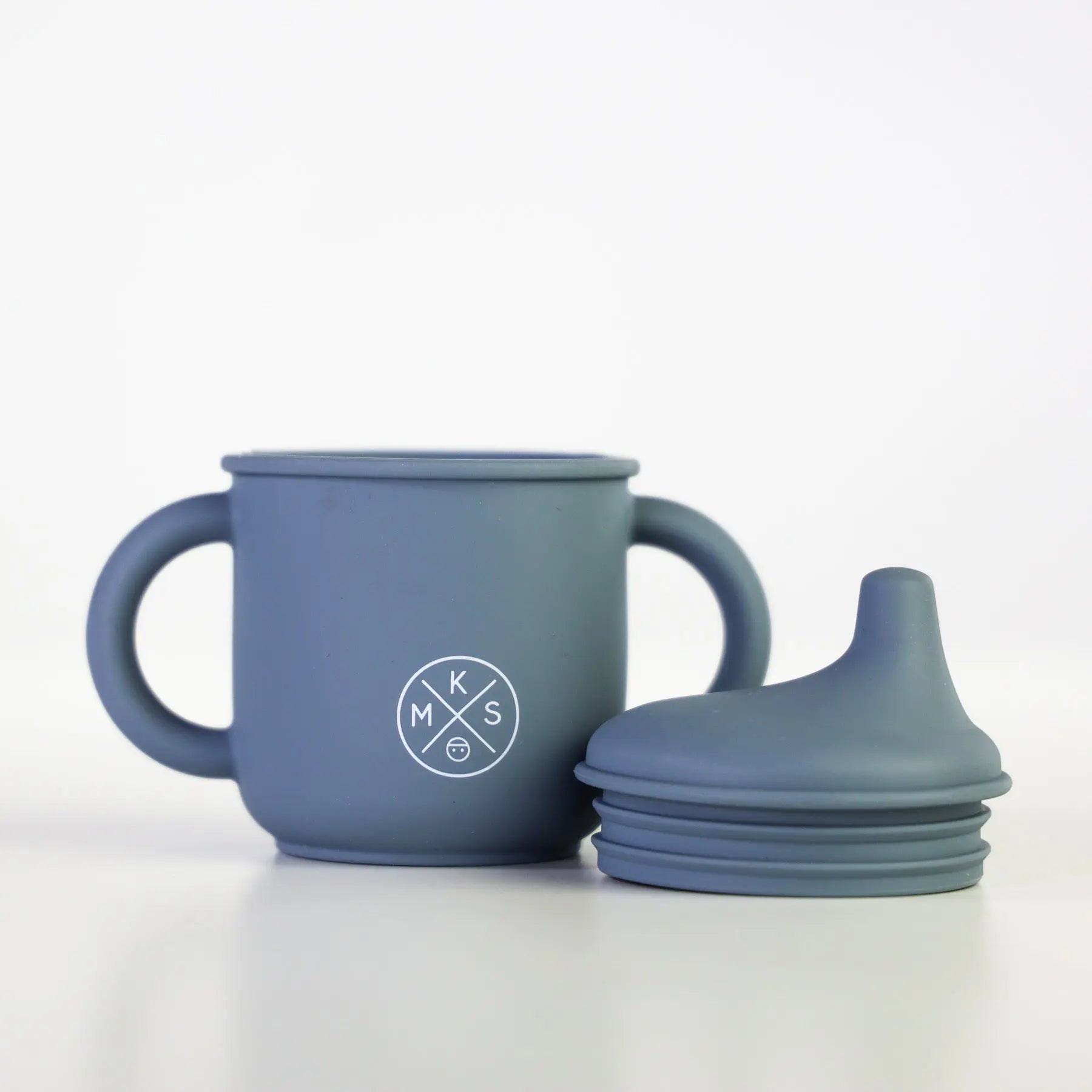 Silicone Sippy Cup with lid and handles Charcoal
