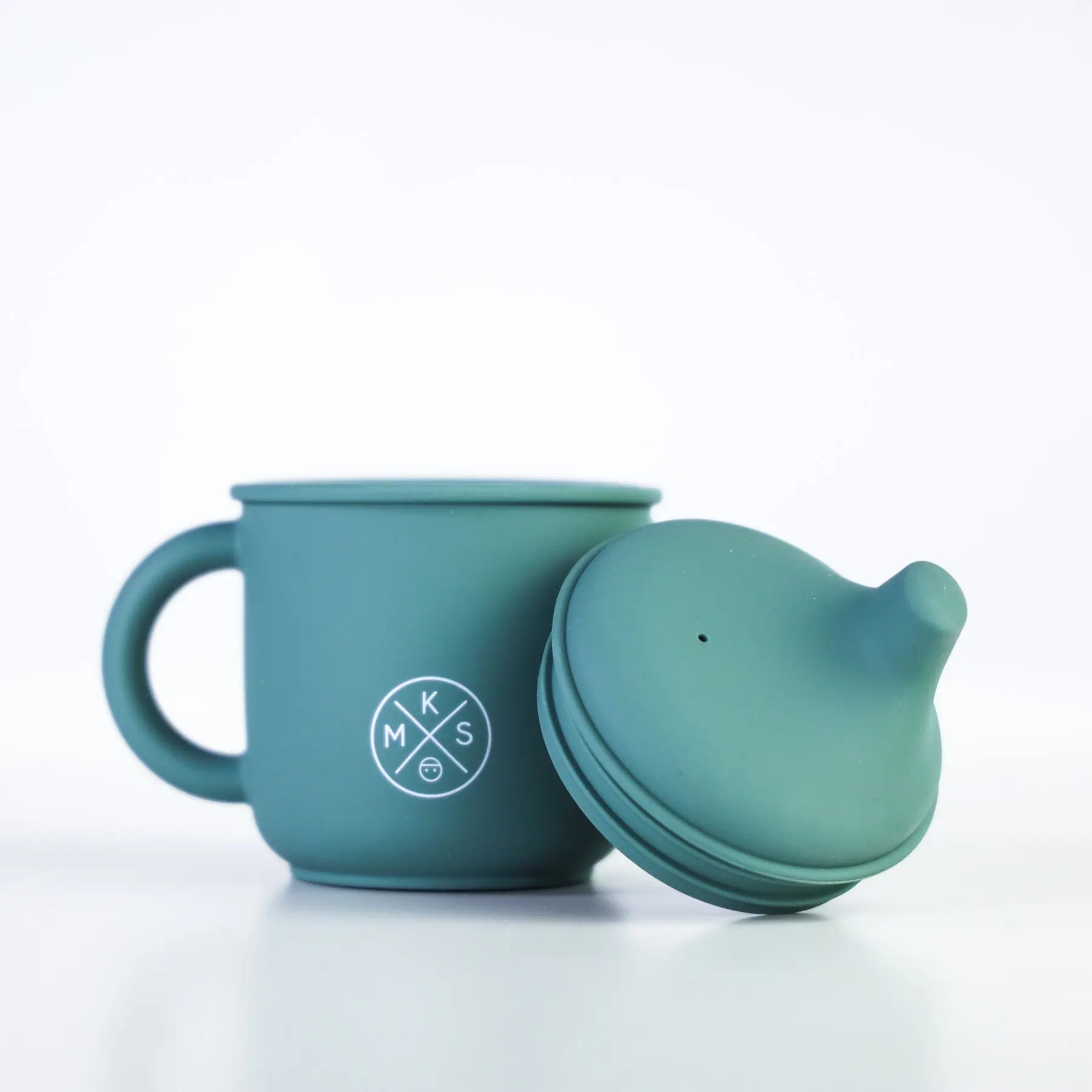 Silicone Sippy Cup with lid and handles Duck