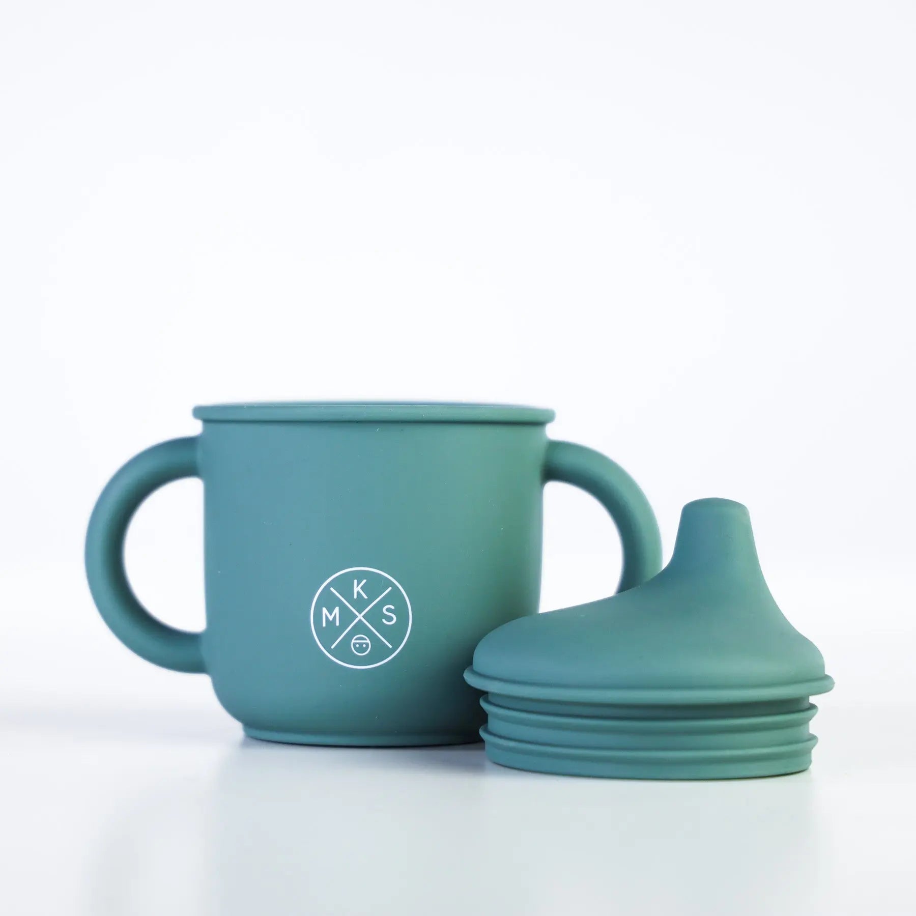 Silicone Sippy Cup with lid and handles Duck