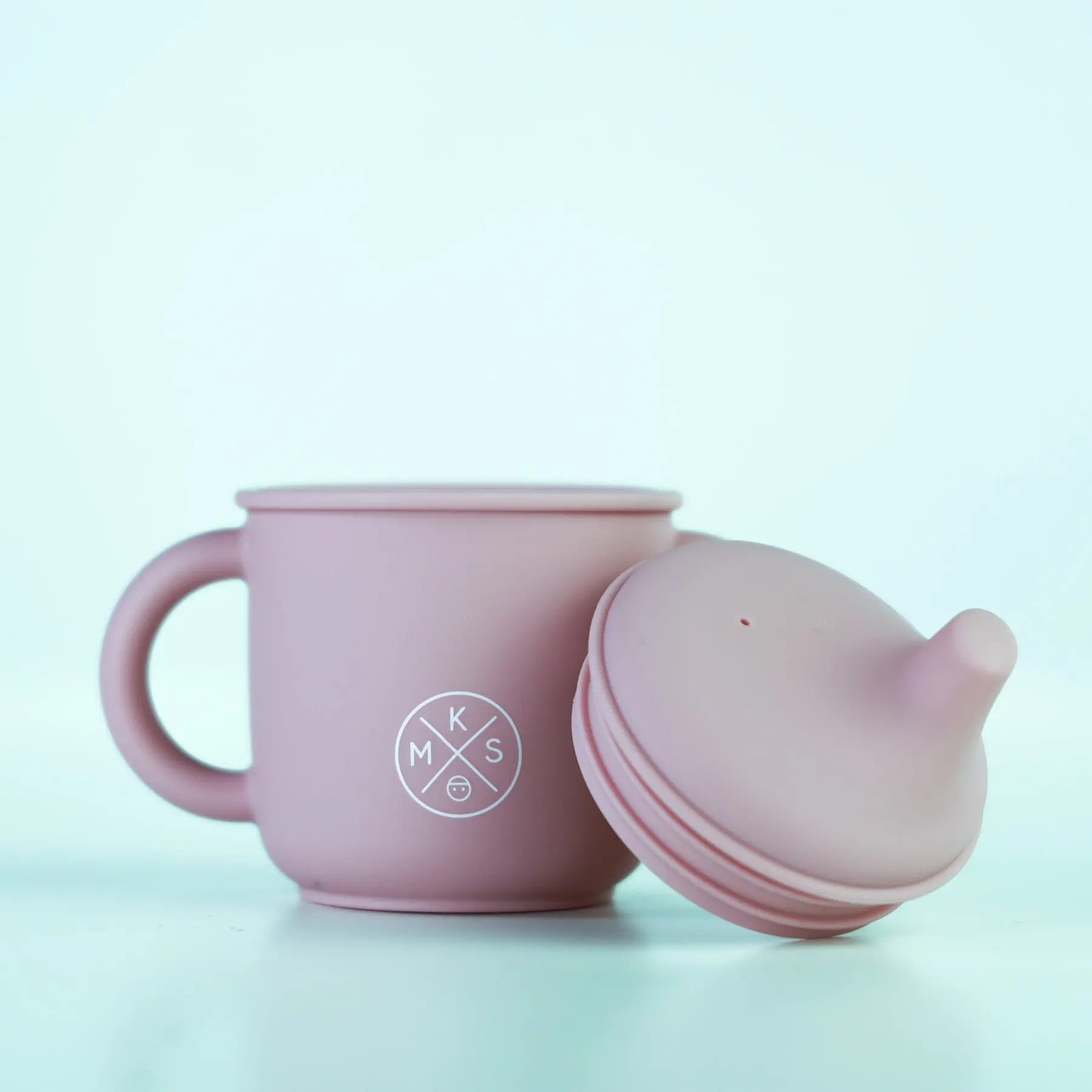 Silicone Sippy Cup with lid and handles Lilac