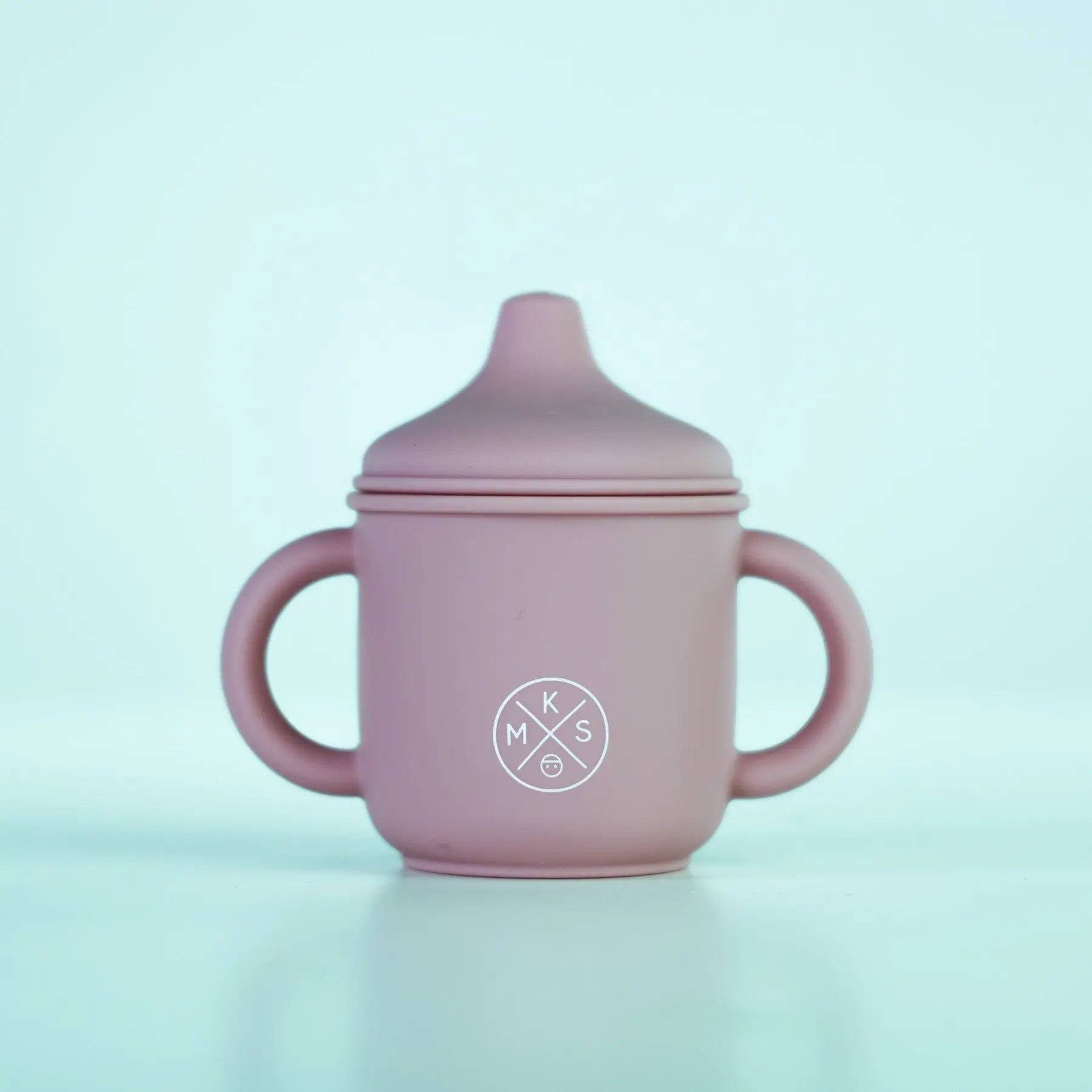 Silicone Sippy Cup with lid and handles Lilac