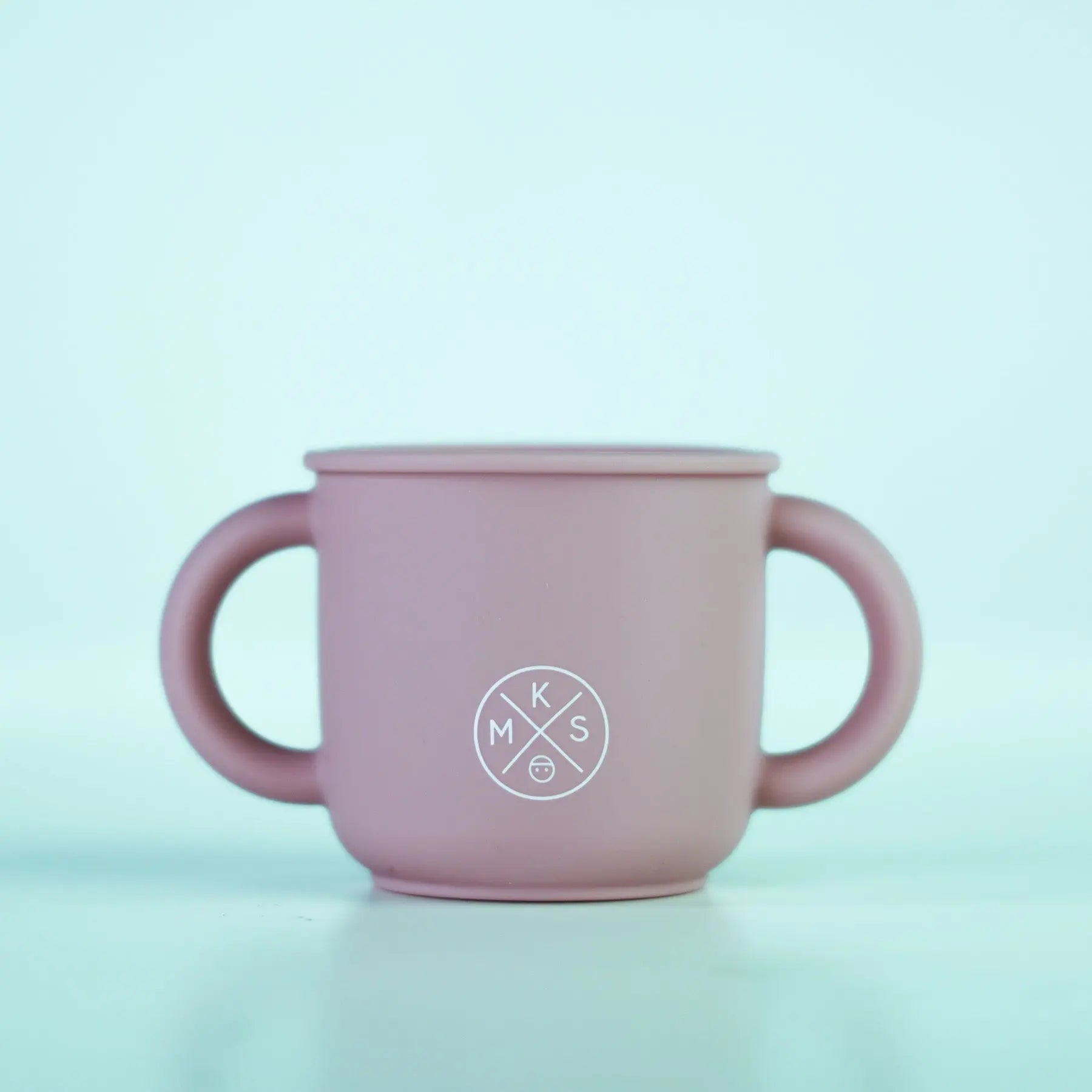 Silicone Sippy Cup with lid and handles Lilac
