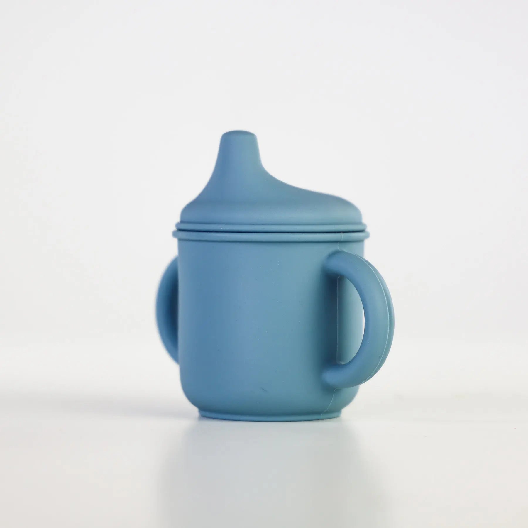 Silicone Sippy Cup with lid and handles Petrol