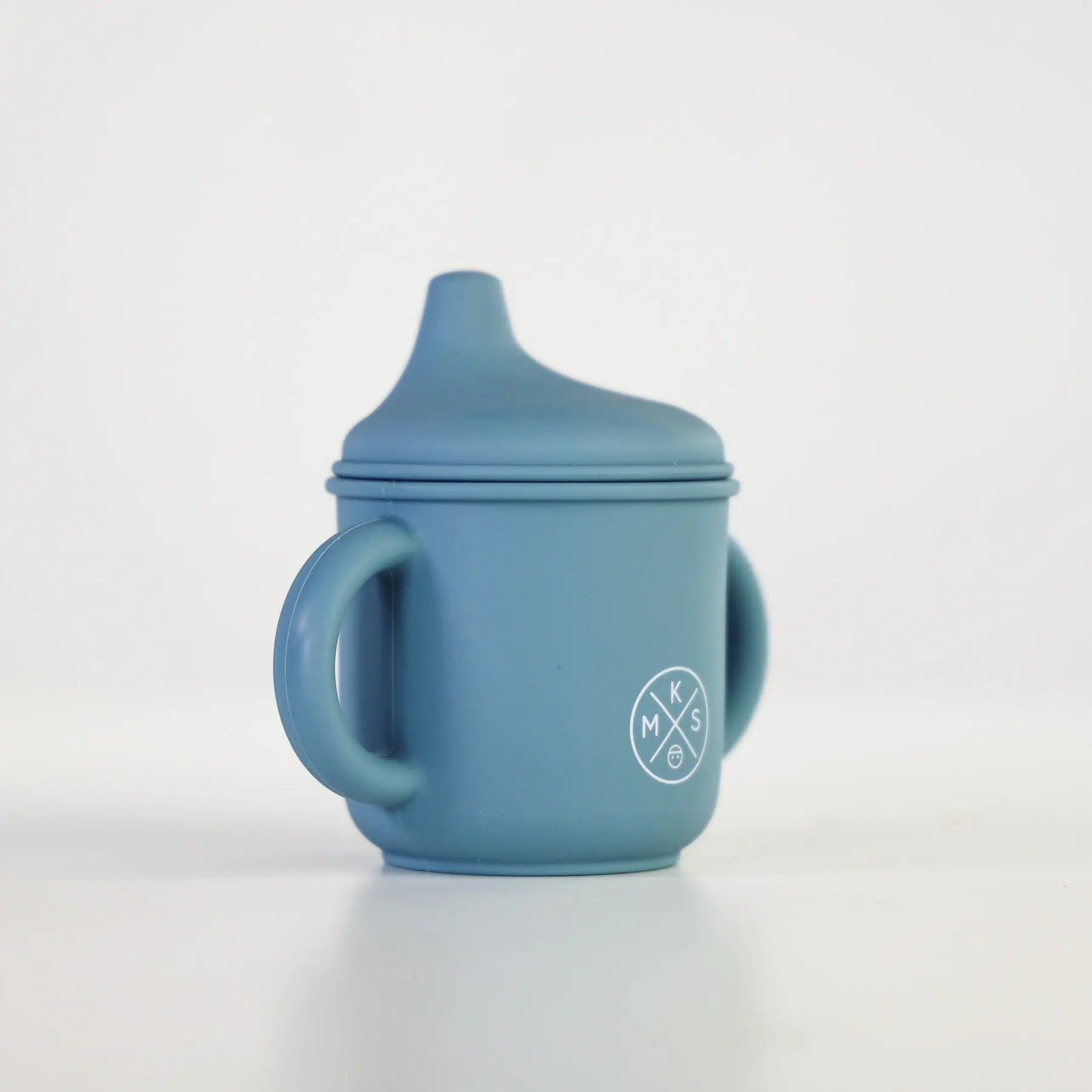 Silicone Sippy Cup with lid and handles Petrol