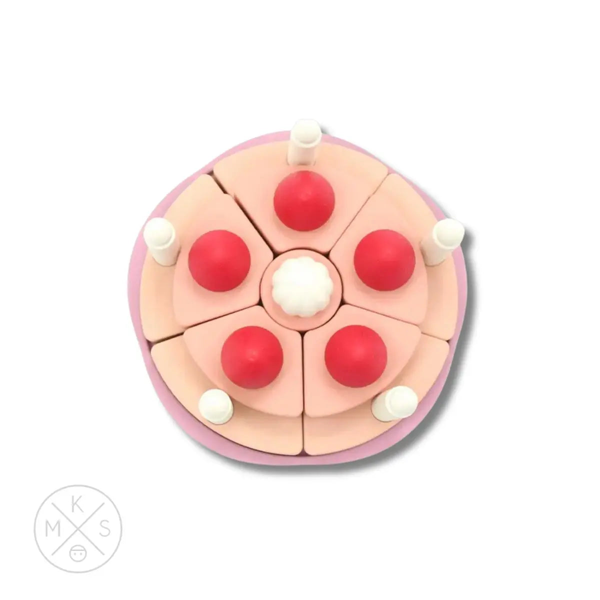 Silicone Strawberry Cake Pretend Play Stacker