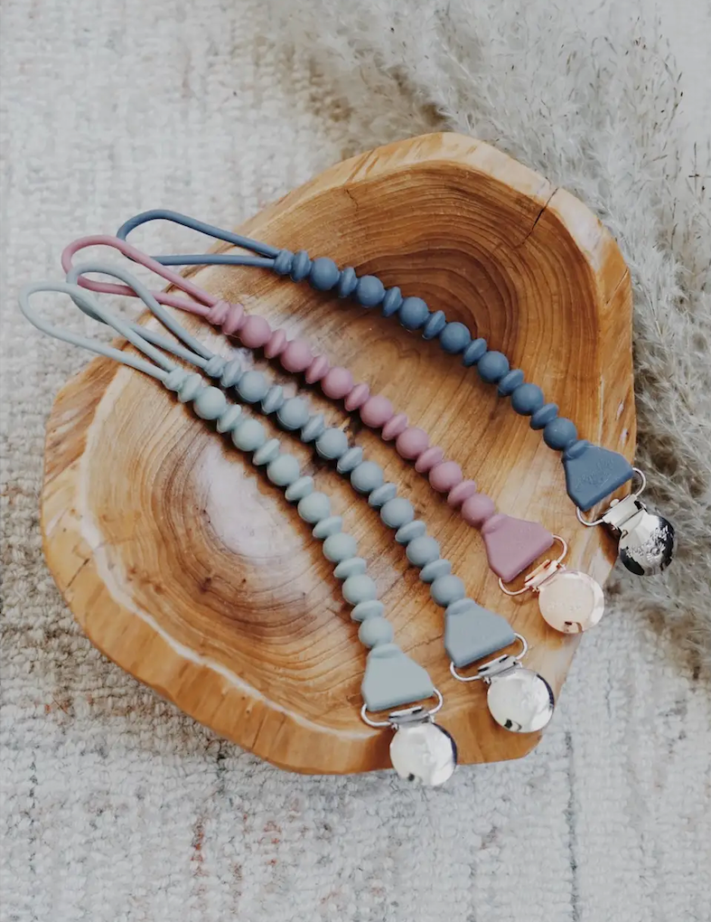 Succulent Silicone One-Piece Pacifier Clip