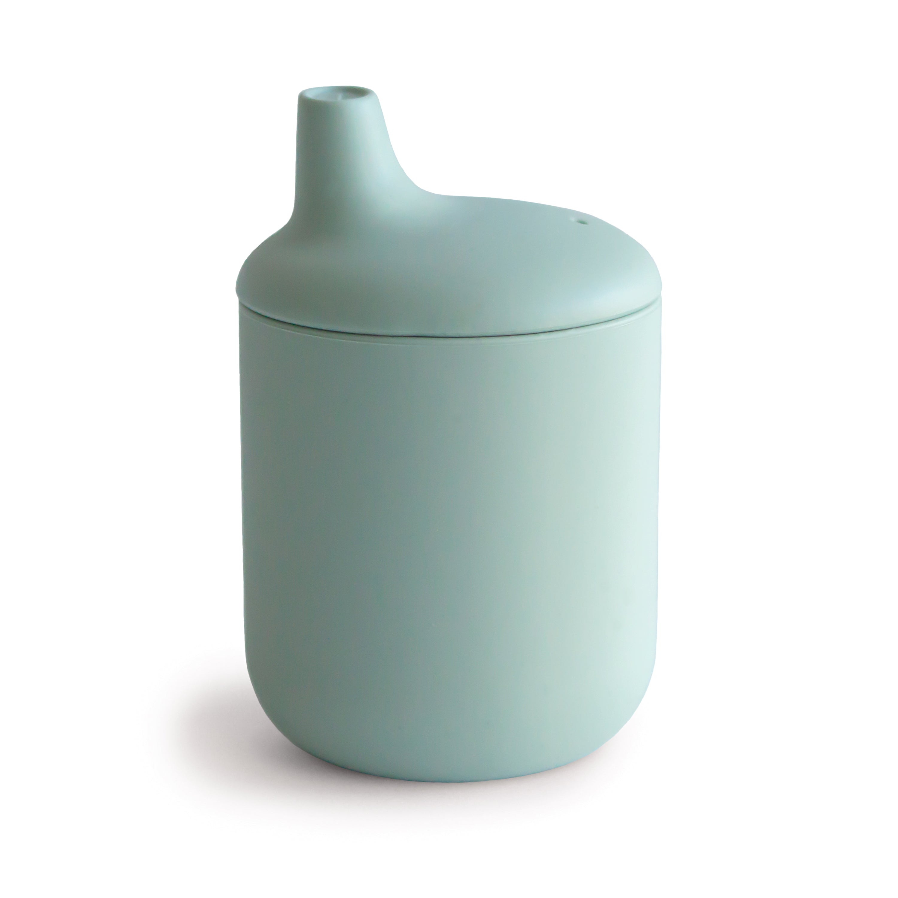 Silicone Sippy Cup Silicone Sippy Cup Mushie Cambridge Blue  