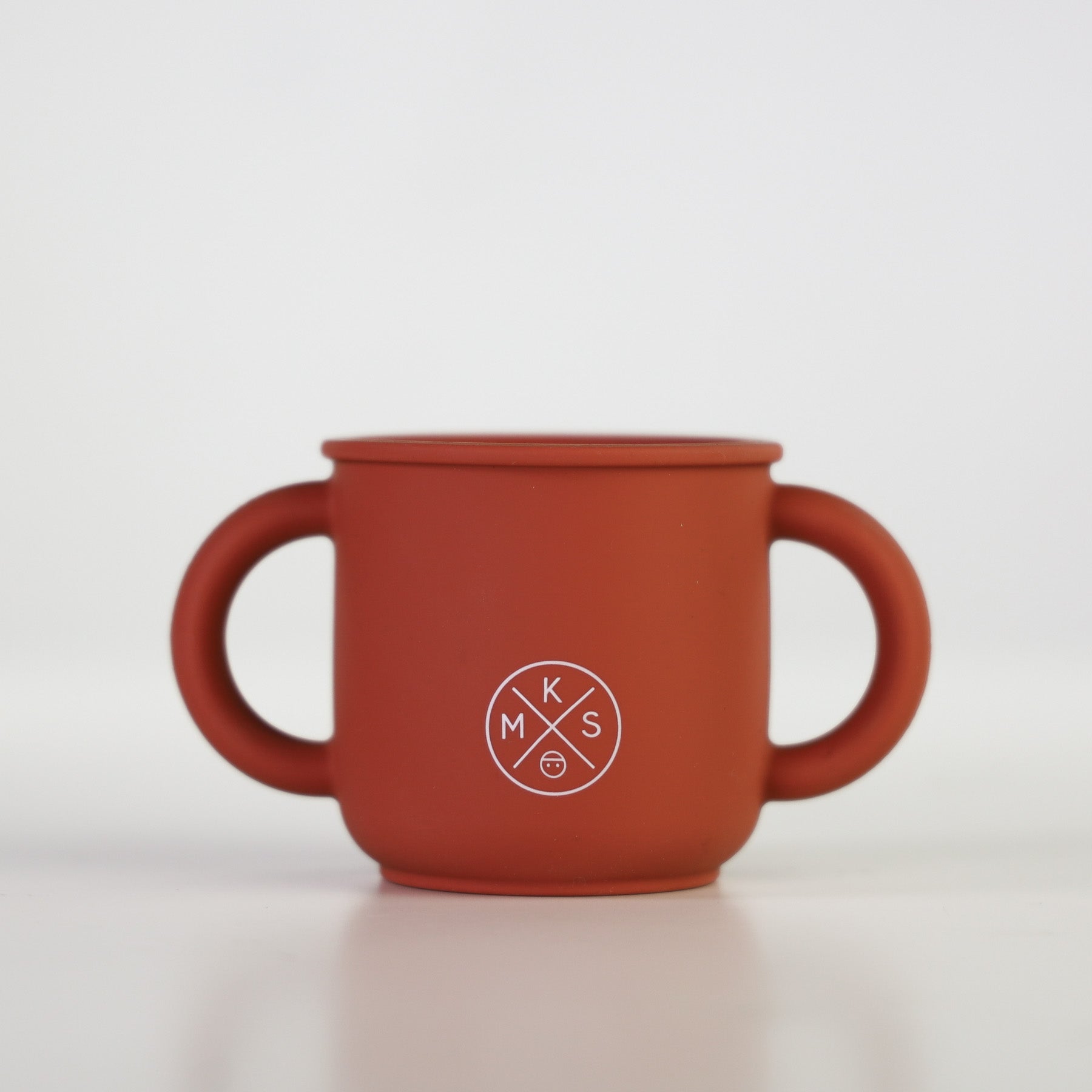 Silicone Sippy Cup with lid and handles Brick