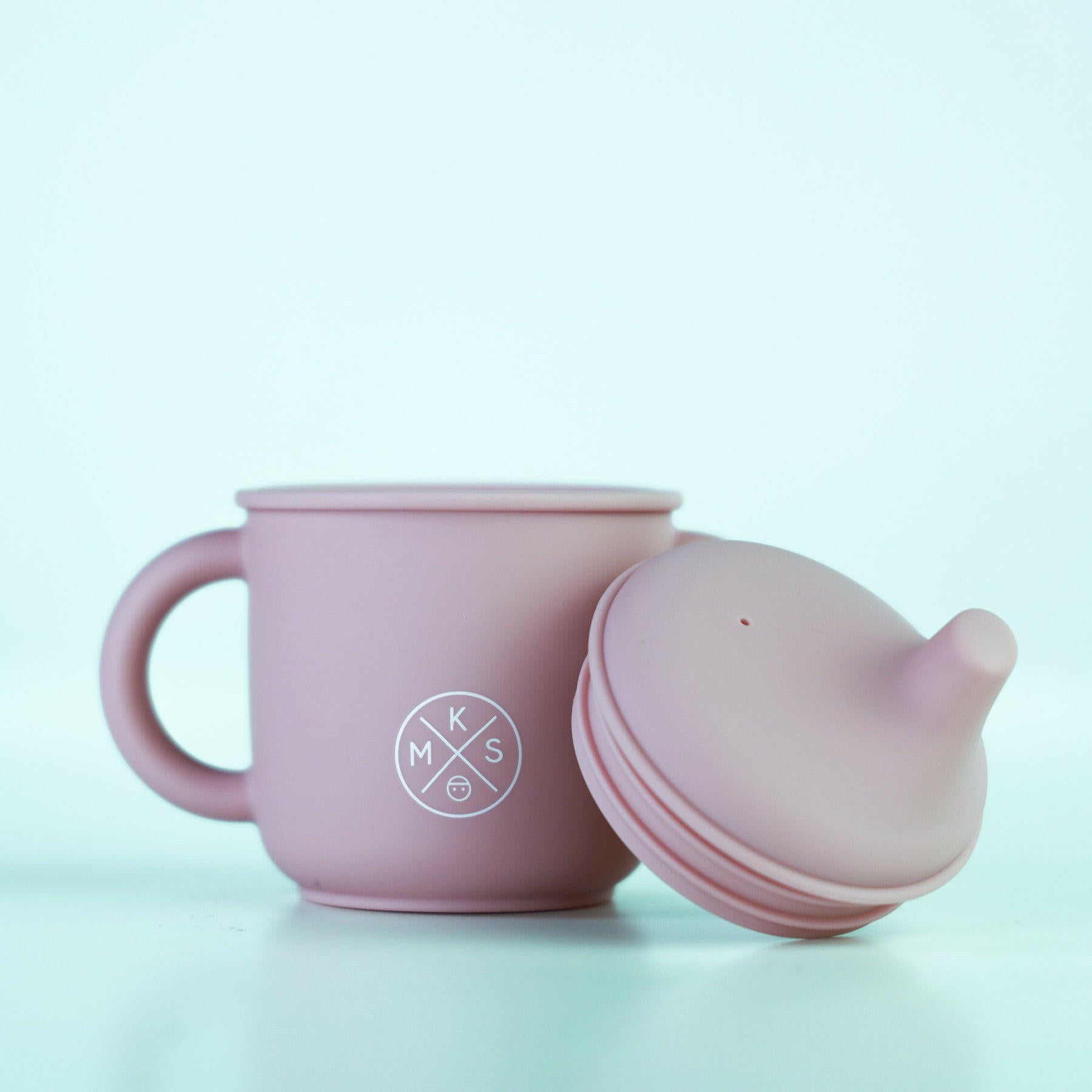 Silicone Sippy Cup with lid and handles Lilac Drinking cup MKS Miminoo   