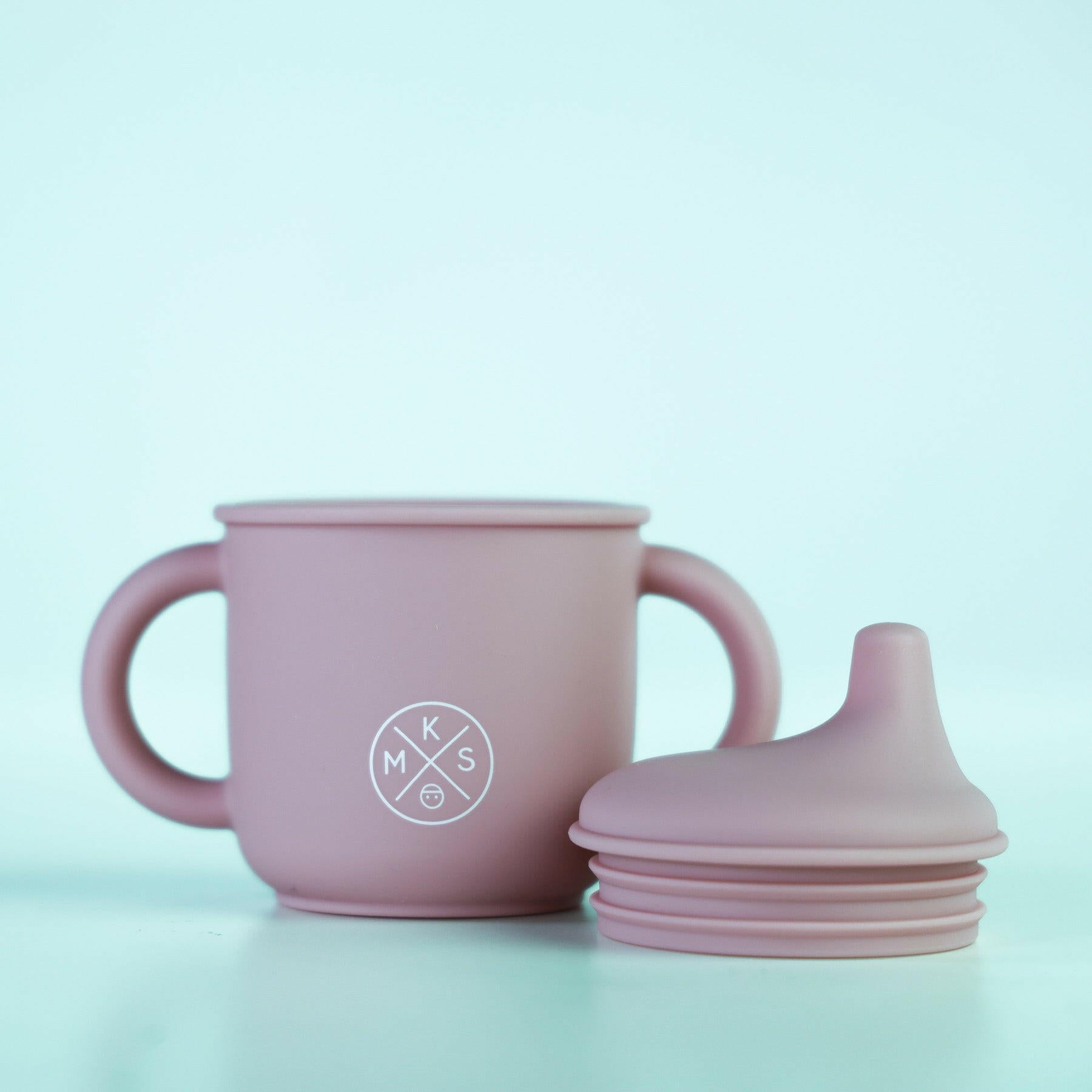 Silicone Sippy Cup with lid and handles Lilac Drinking cup MKS Miminoo   