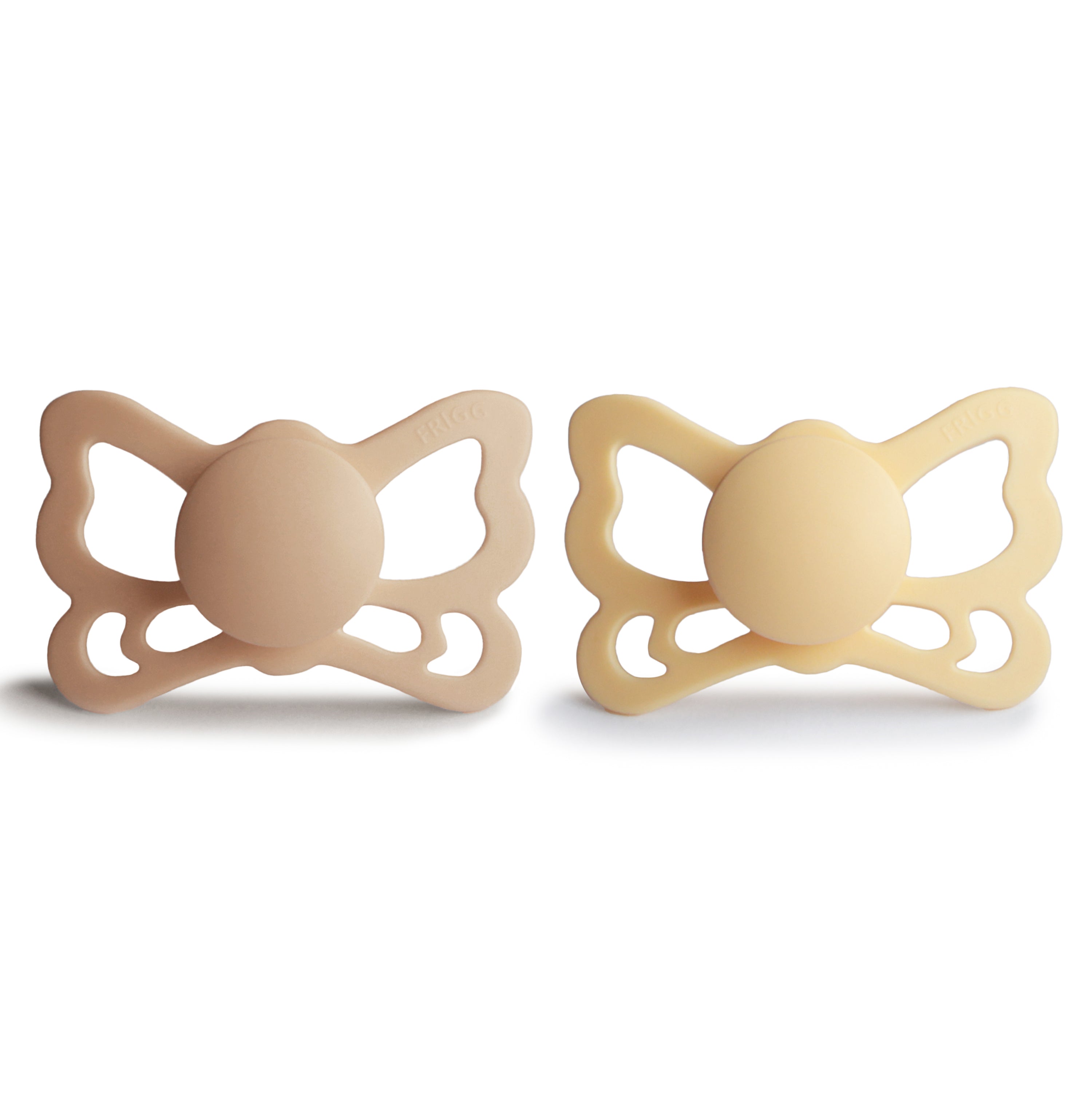 FRIGG Butterfly Anatomical Silicone Pacifier 2-Pack (6-18 Months) SILICONE FRIGG PACIFIERS Mushie   