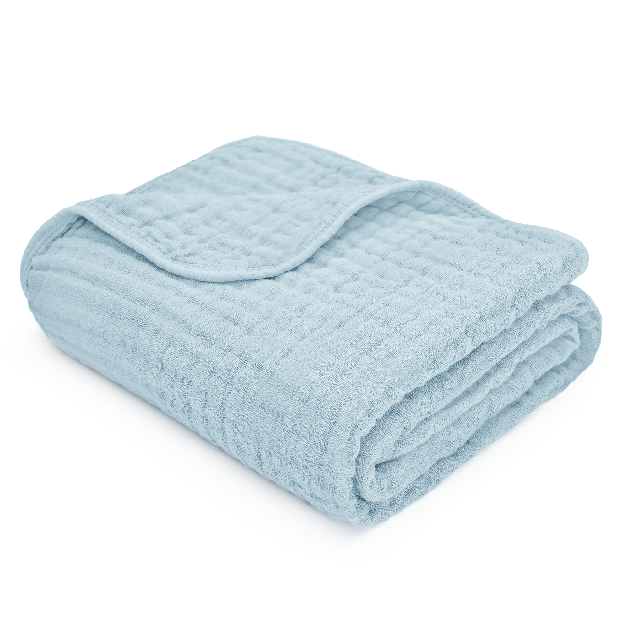 Baby Muslin Blanket by Comfy Cubs in Sky Blue