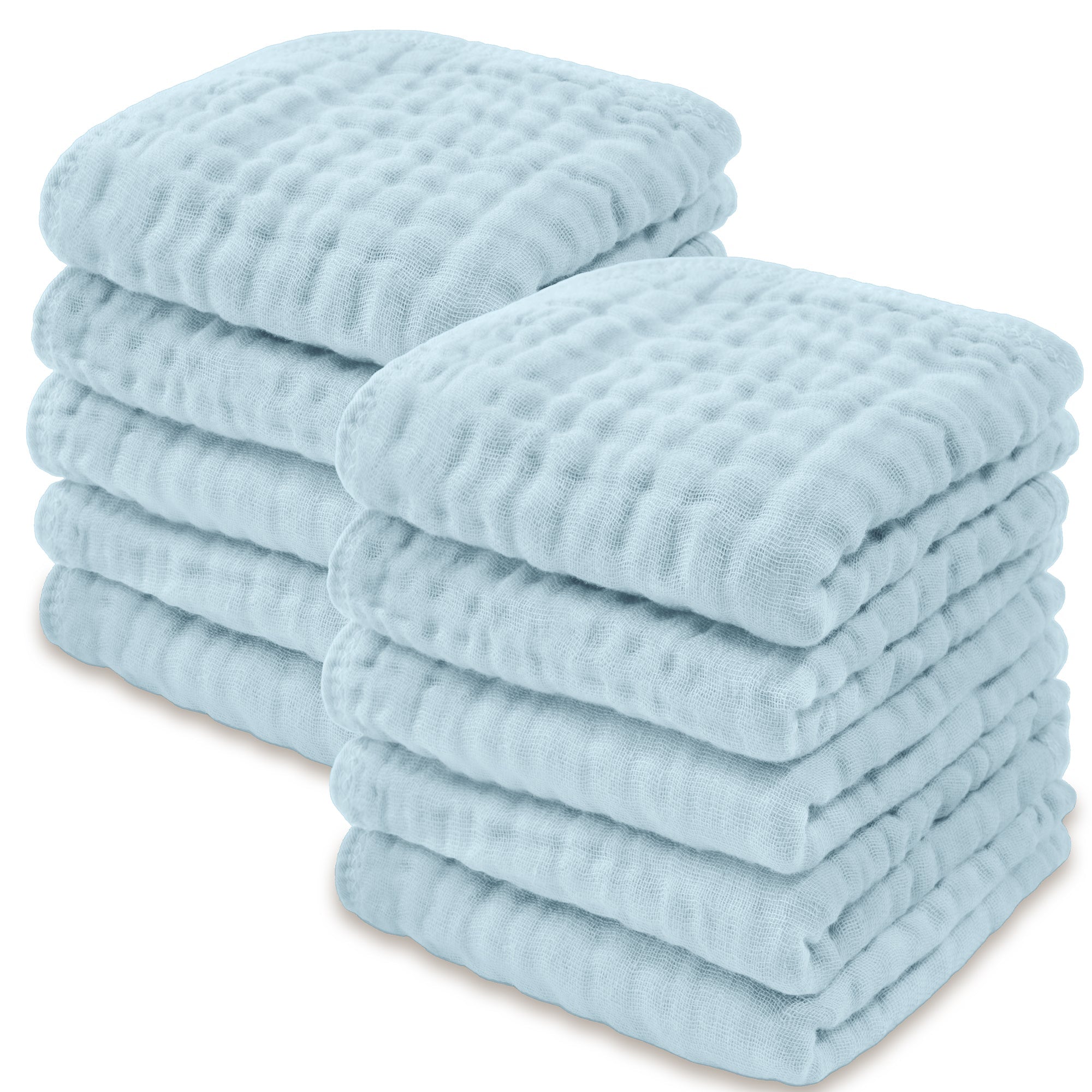 Muslin Washcloths by Comfy Cubs - Sky Blue