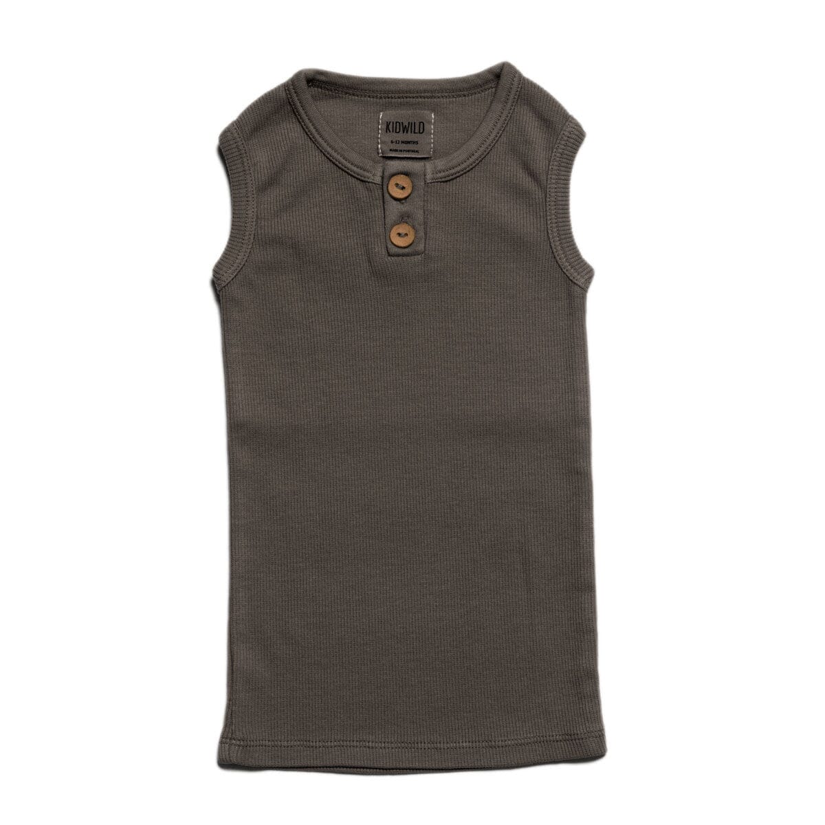 Organic Vintage Henley Tank - Slate