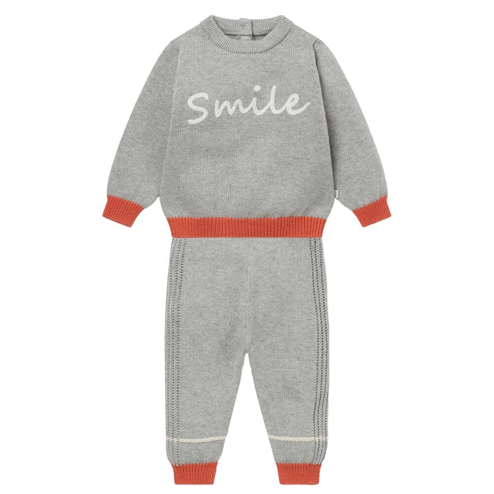 Knitted Smile Slogan Sweater & Jogger - FINAL SALE