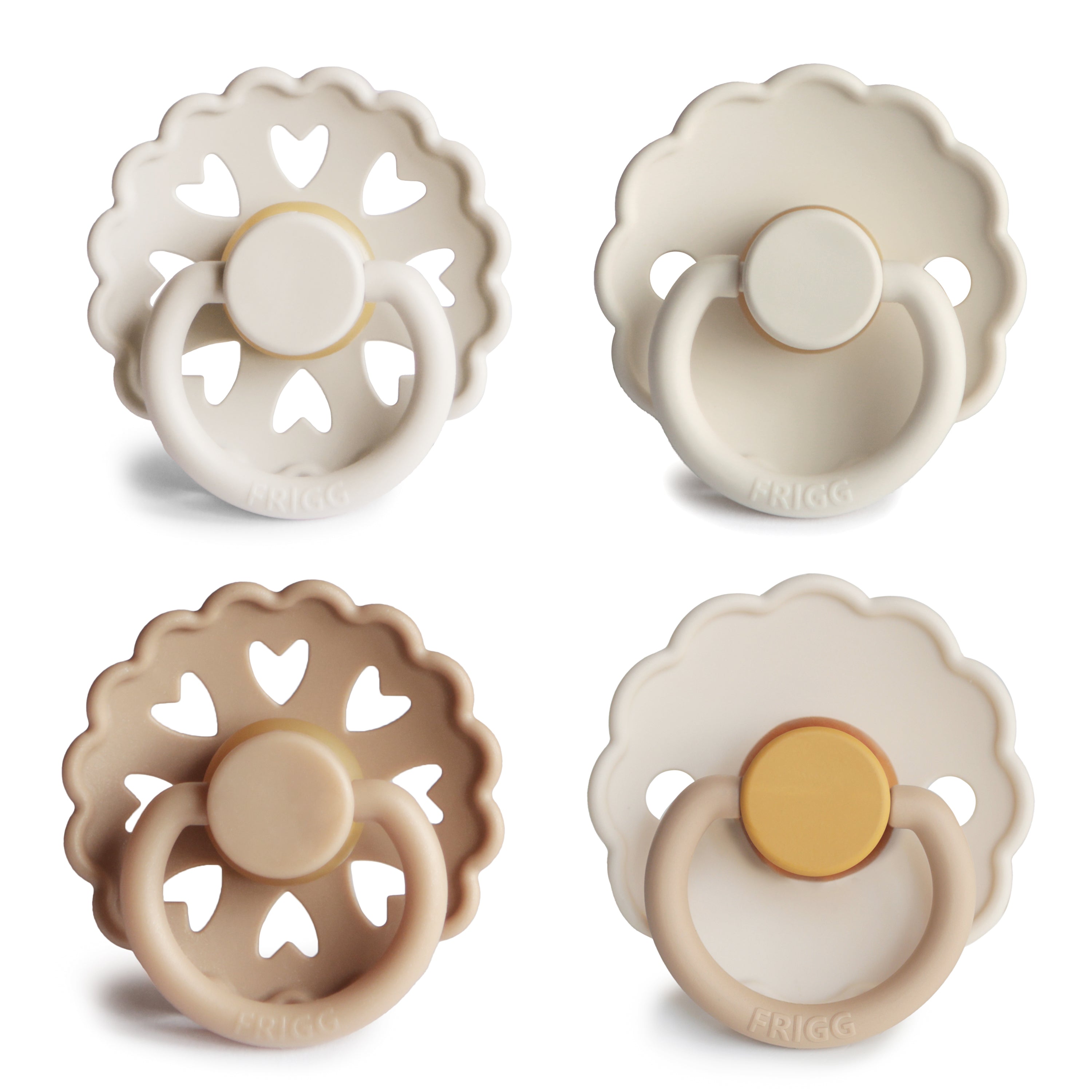 FRIGG Natural Rubber Snowflake Dream Pacifier 4-Pack FRIGG PACIFIERS Mushie 0-6 Months  