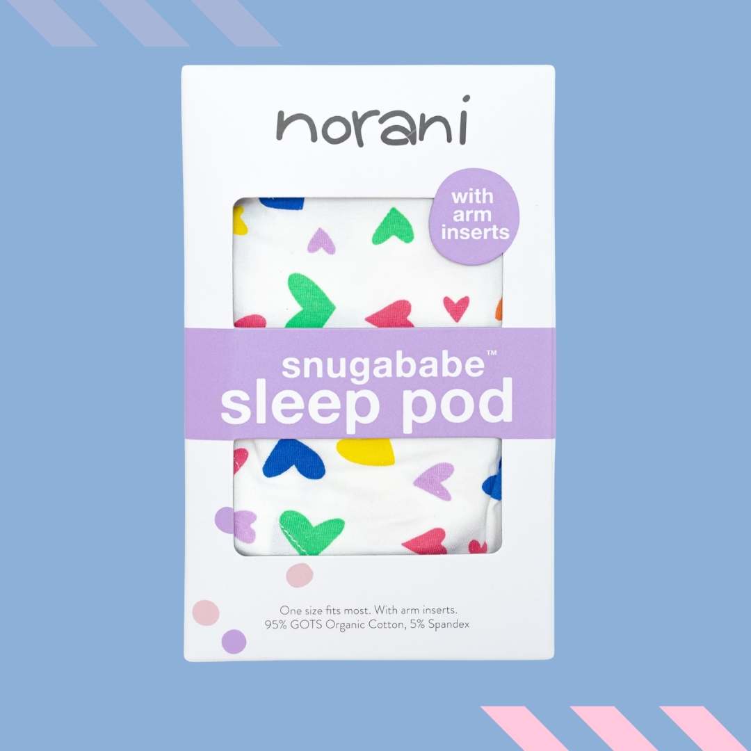 Snugababe Swaddle™ Sleep Pod - Colorful Hearts