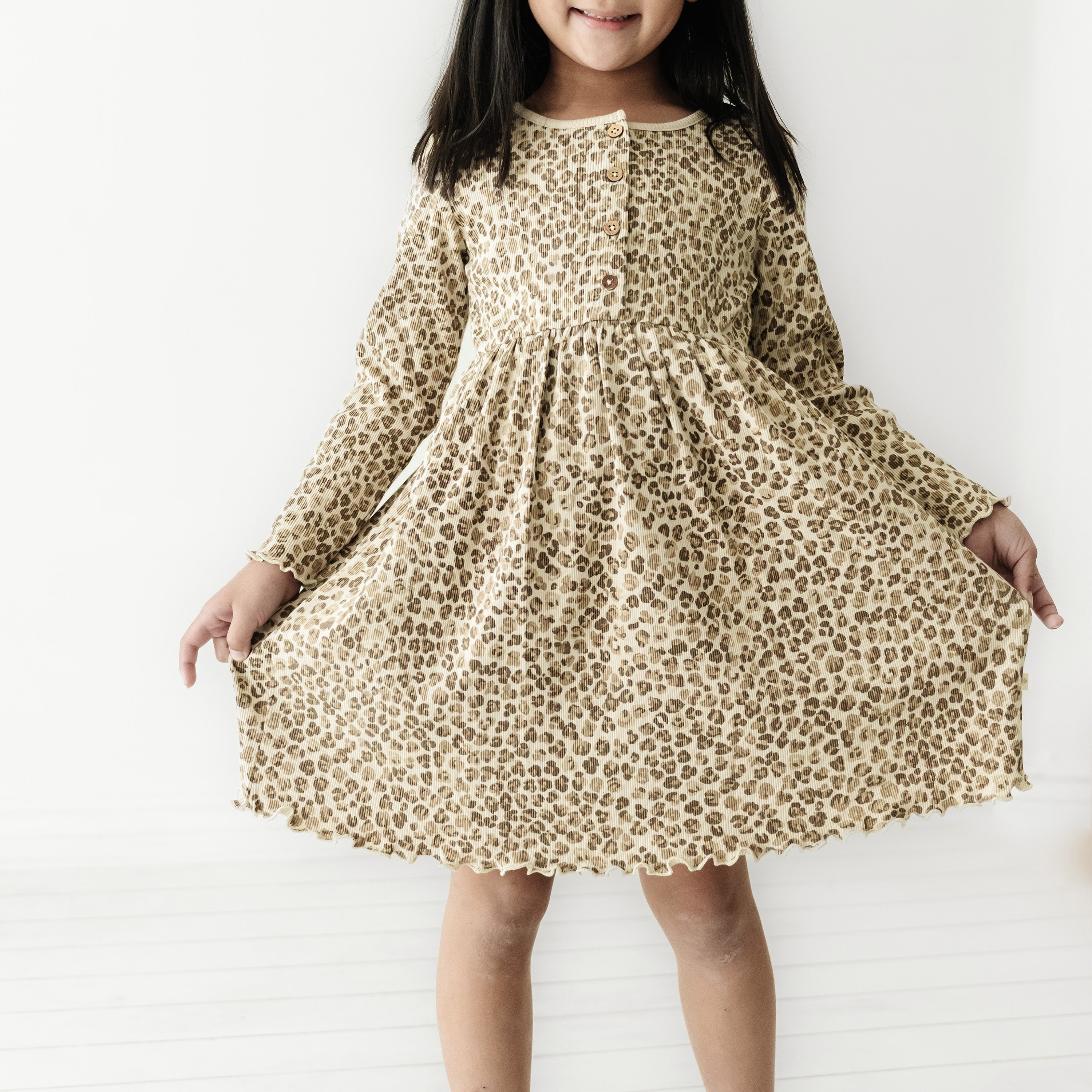 Organic Girls Twirl Dress - Spotted Twirl Dress Makemake Organics   