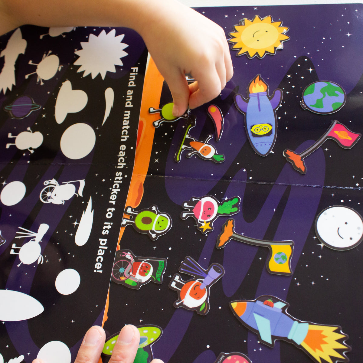 Avi's Adventures In Space Reusable Sticker Book + Marker Set (ages 3+)
