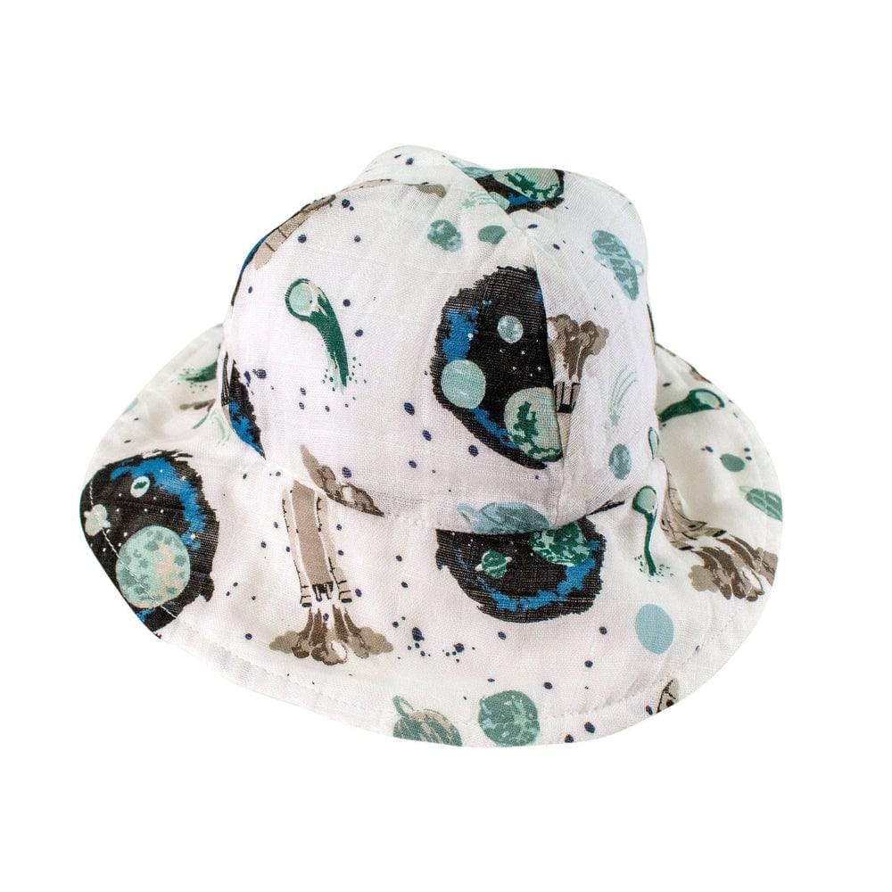 Space Oh So Soft Muslin Sun Hat Sun Hat Bebe au Lait   