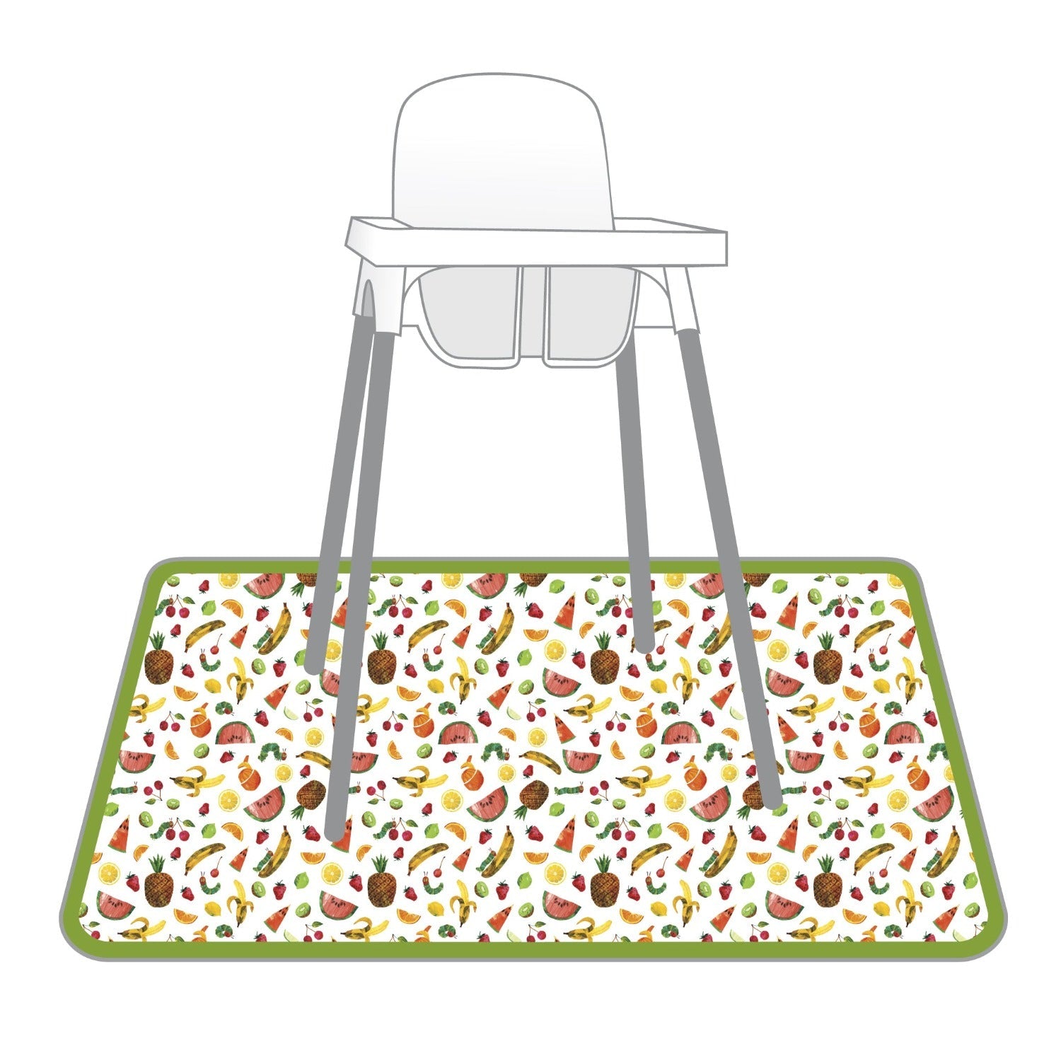 Tropical Fruit Splash Mat - from the World Of Eric Carle - A Waterproof Catch-All for Highchair Spills and More!  BapronBaby   