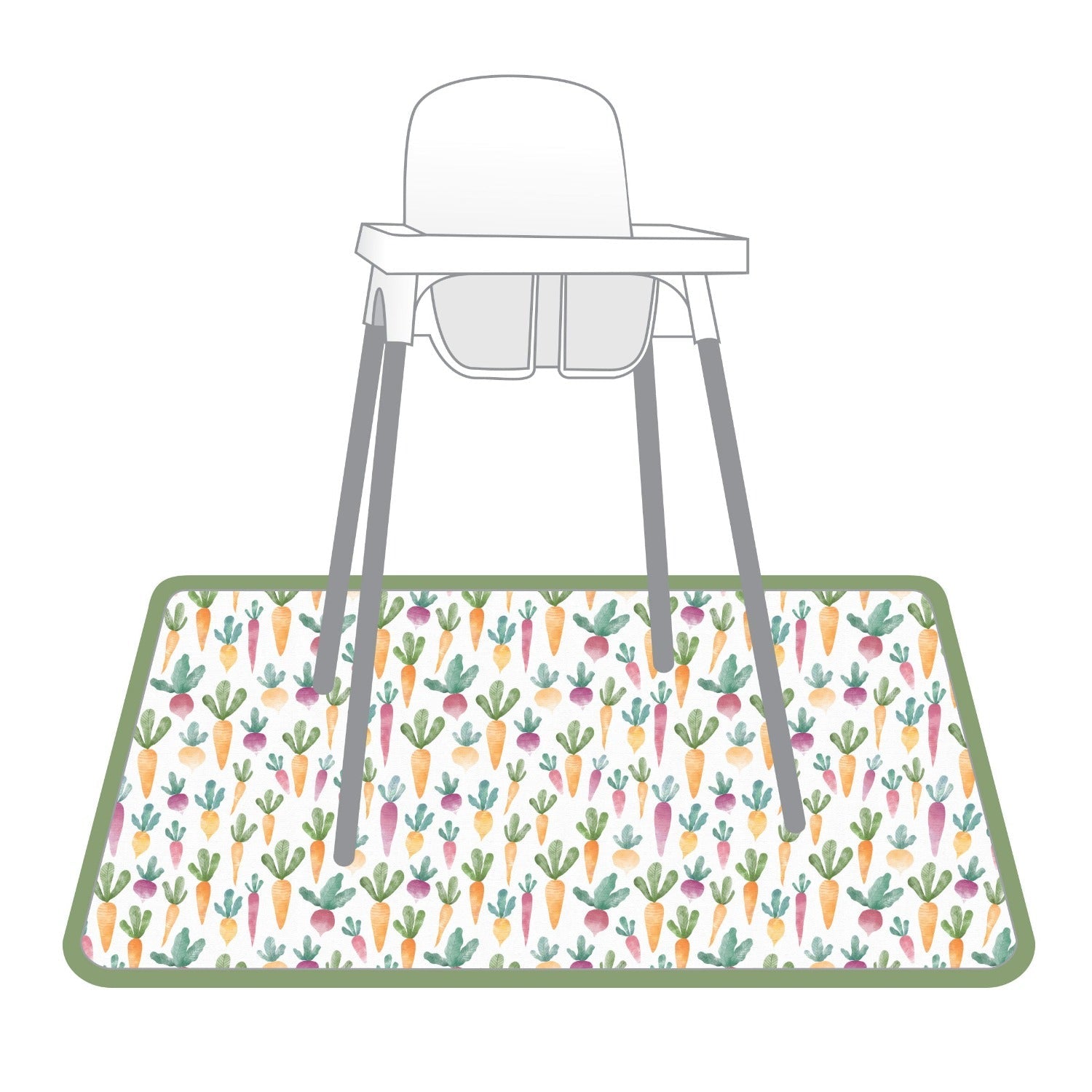 Farm Produce Splash Mat - A Waterproof Catch-All for Highchair Spills and More!  BapronBaby   