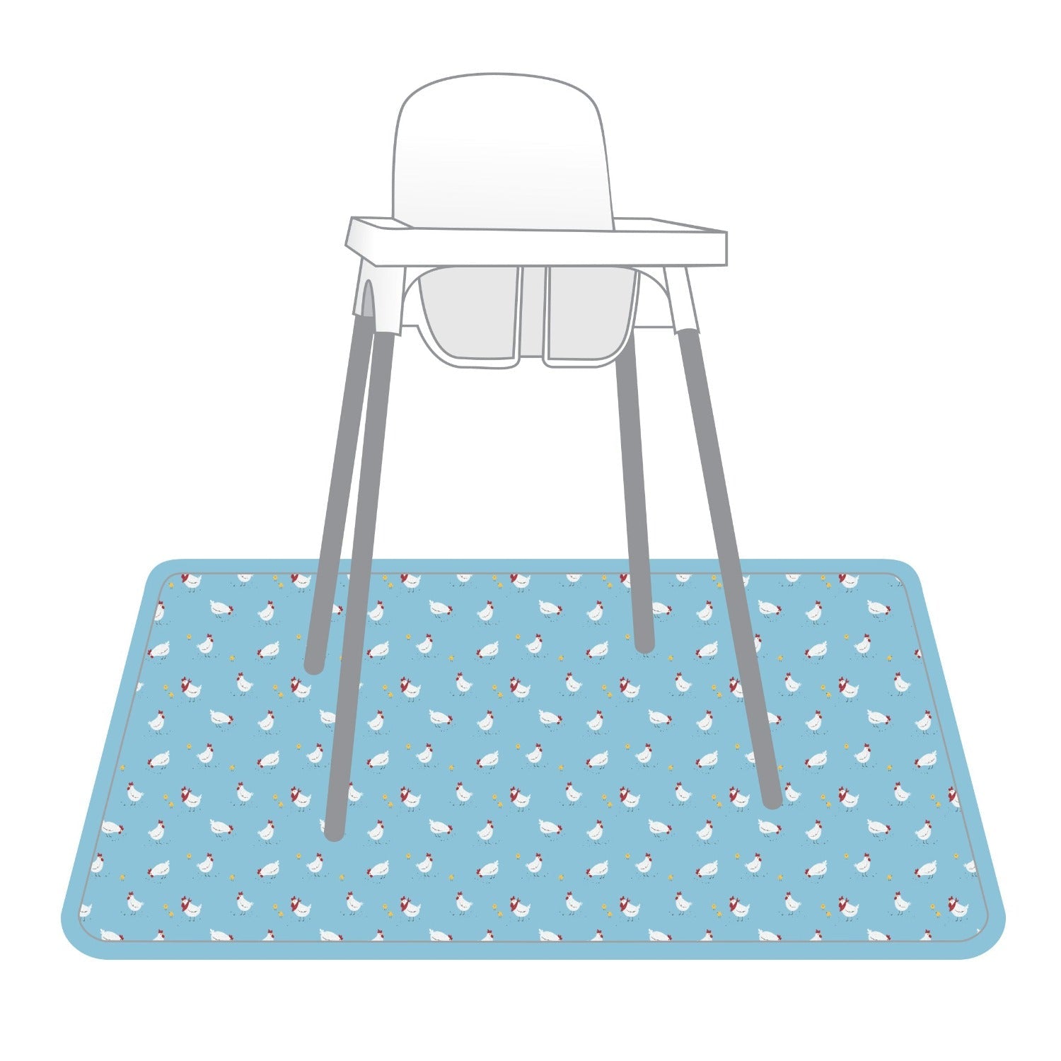 Little Chickies Splash Mat - A Waterproof Catch-All for Highchair Spills and More!  BapronBaby   