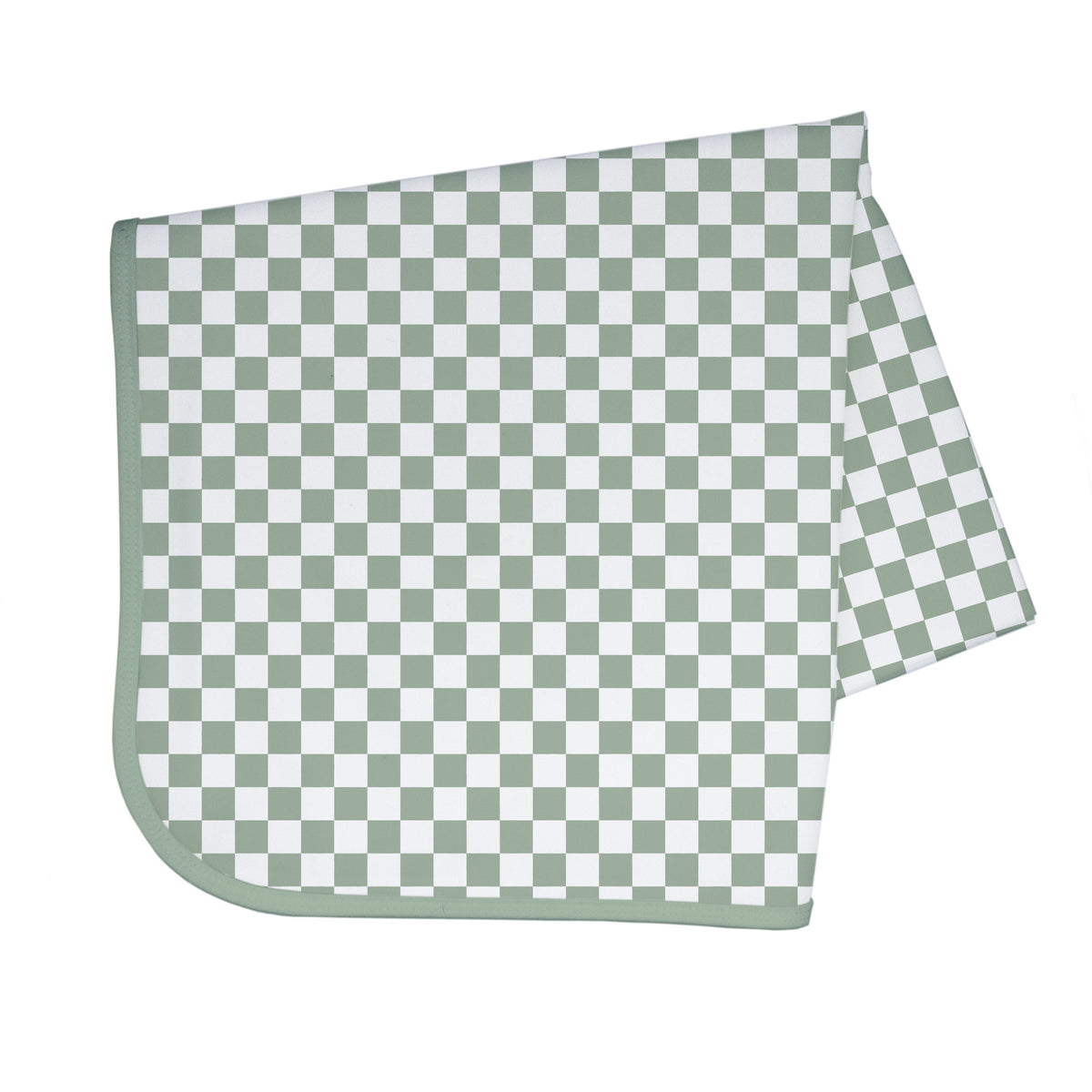 Sage Checkerboard Splash Mat  - A Waterproof Catch-All for Highchair Spills and More!