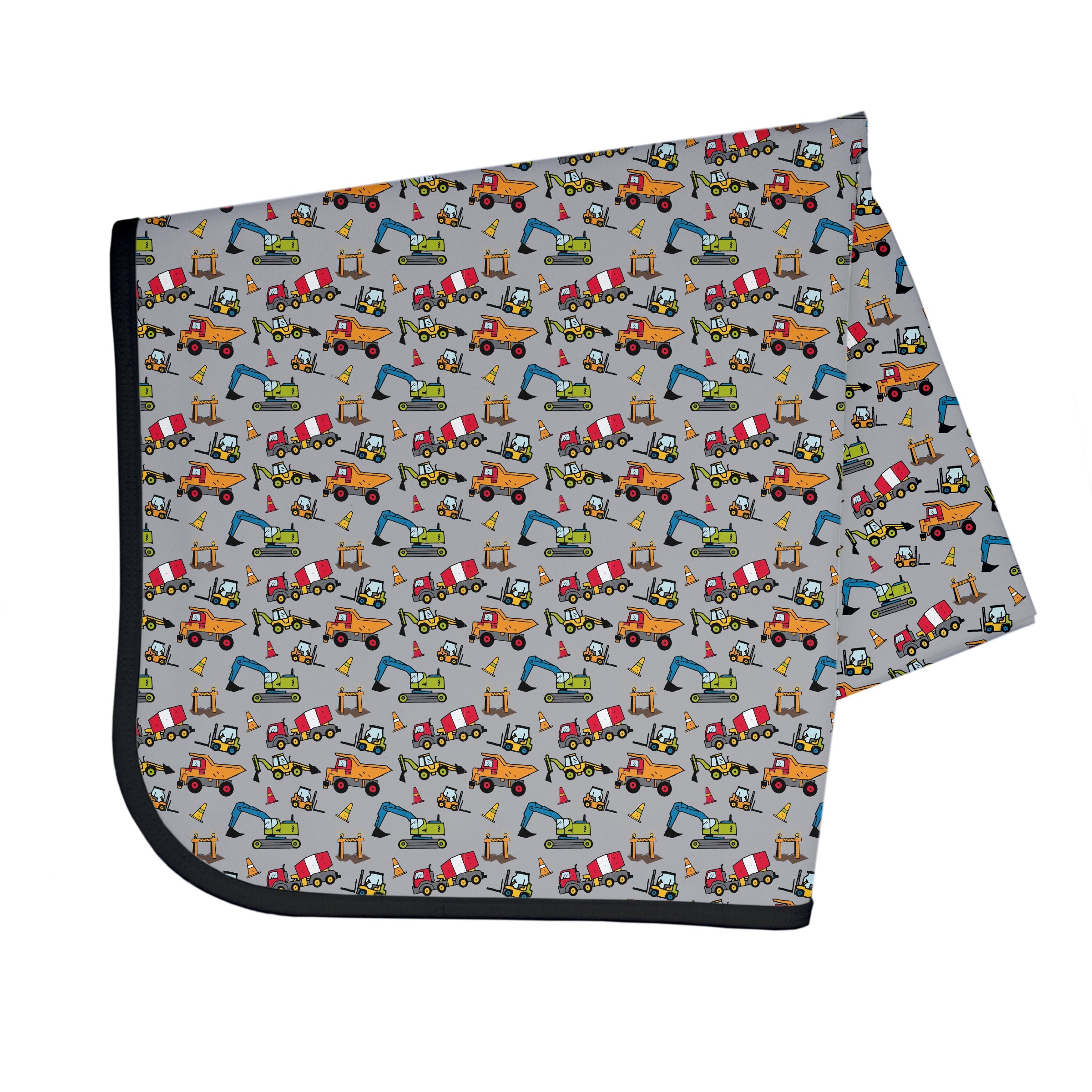 Construction Zone Splash Mat - A Waterproof Catch-All for Highchair Spills and More!  BapronBaby   