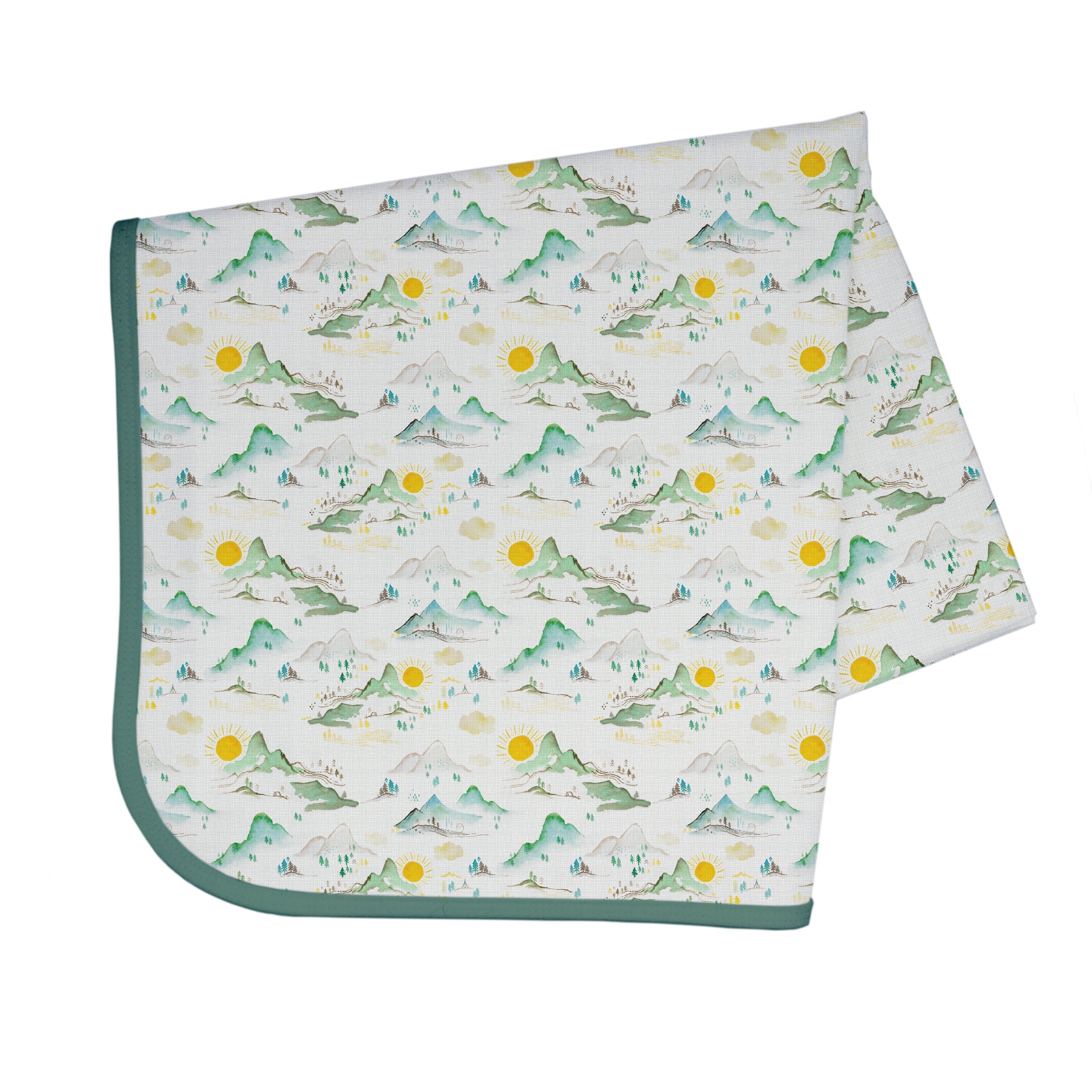 Mountain Mist Splash Mat - A Waterproof Catch-All for Highchair Spills and More!  BapronBaby   