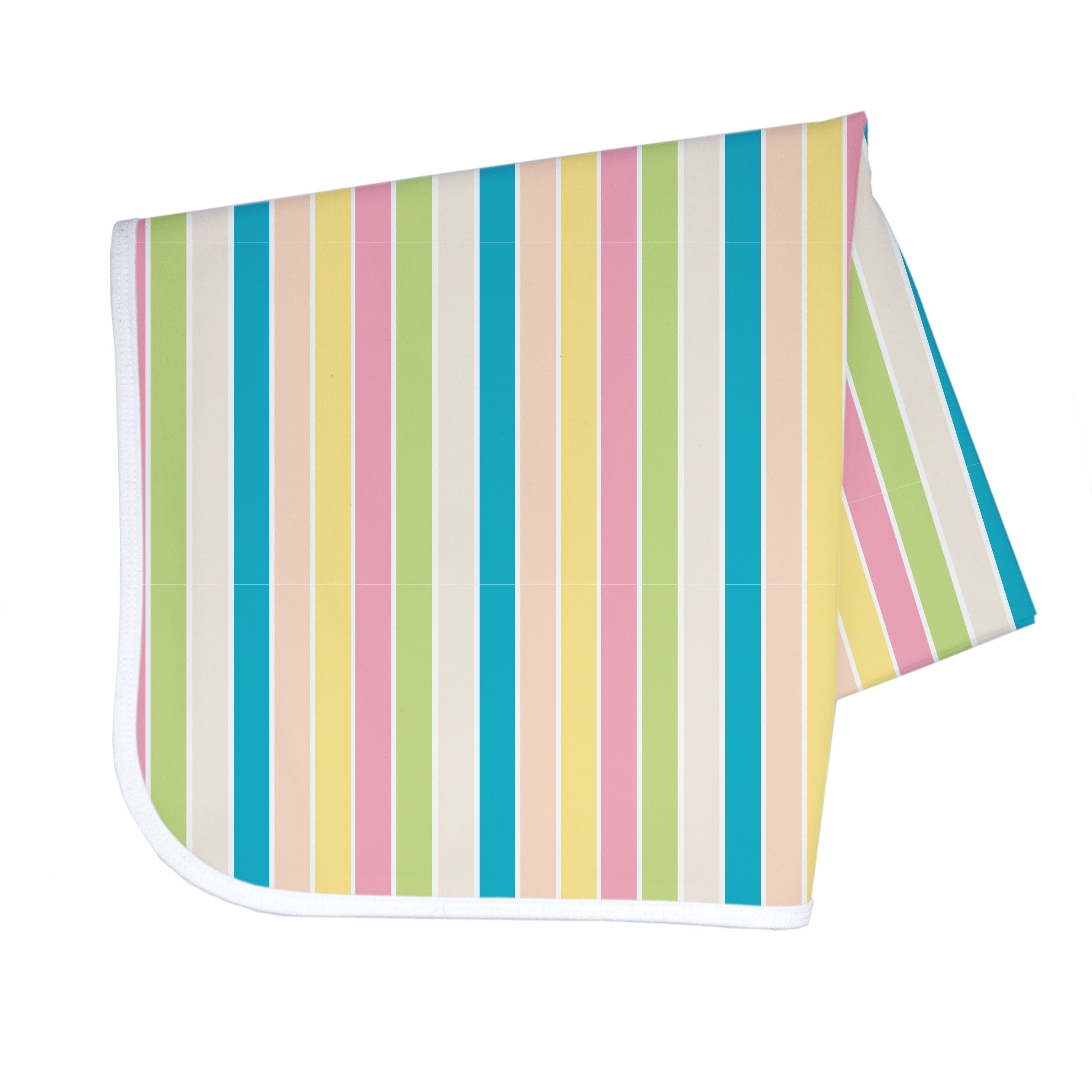 Rainbow Stripes Splash Mat - A Waterproof Catch-All for Highchair Spills and More!  BapronBaby   