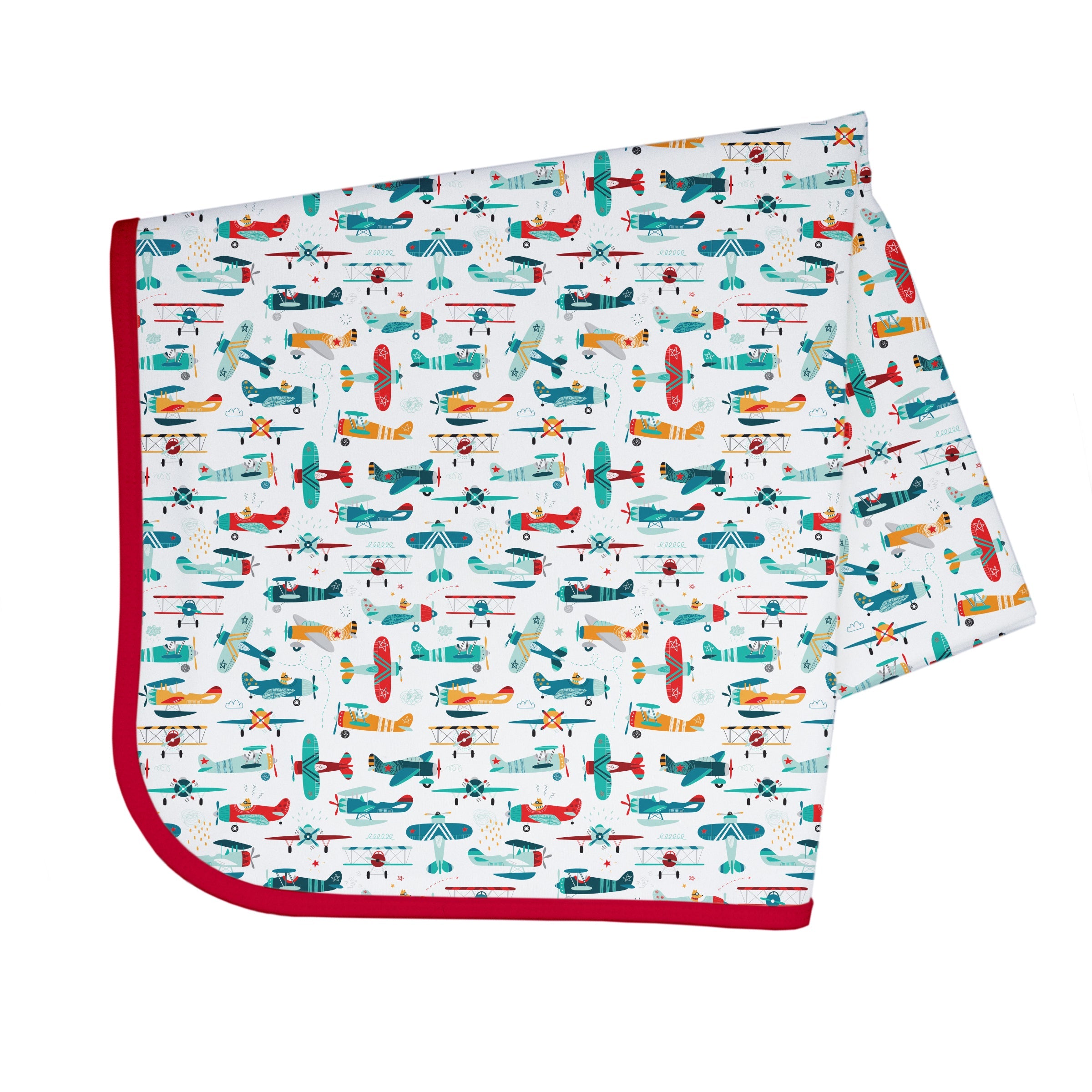 Retro Airplanes Splash Mat - A Waterproof Catch-All for Highchair Spills and More!  BapronBaby   