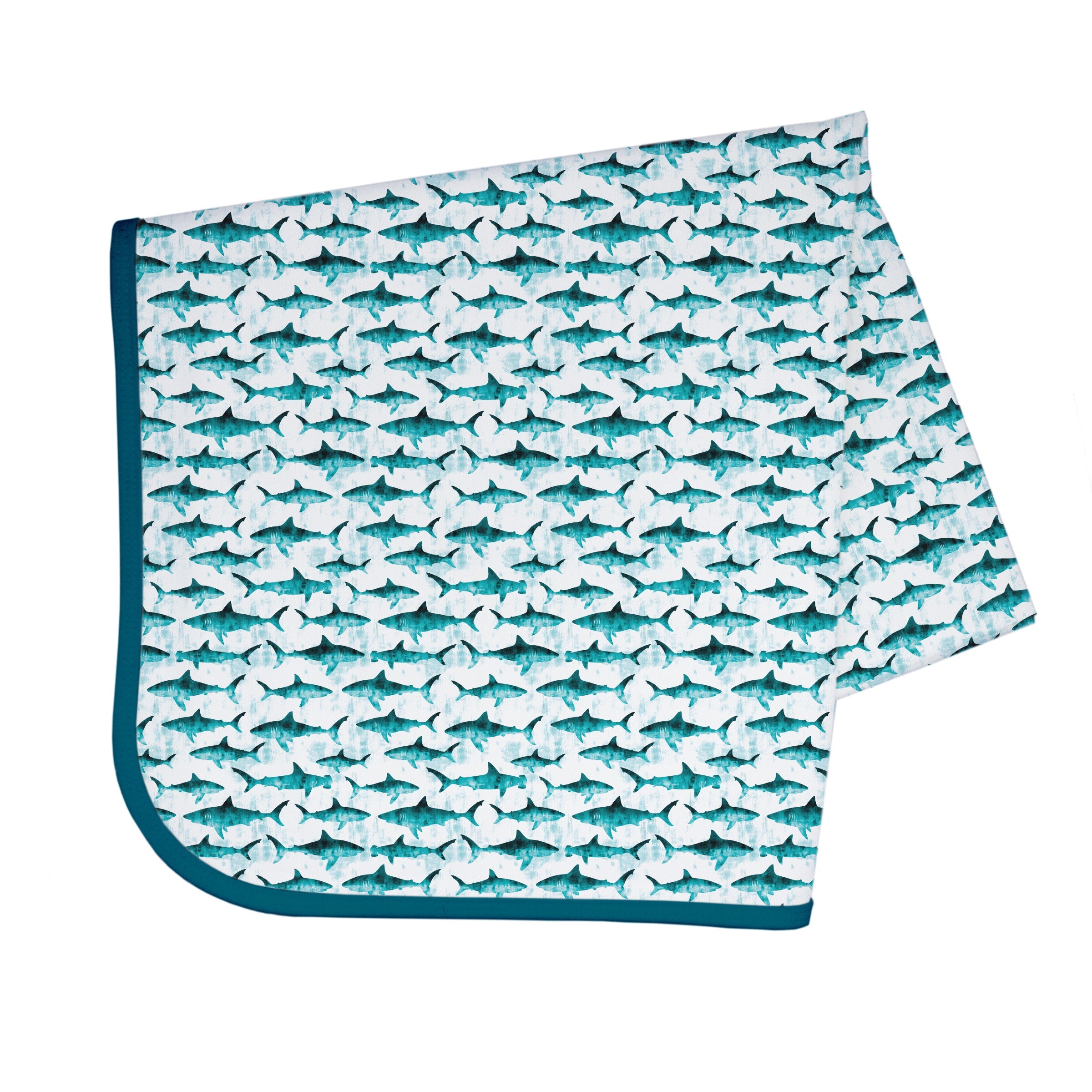 Shark Attack Splash Mat - A Waterproof Catch-All for Highchair Spills and More!  BapronBaby   